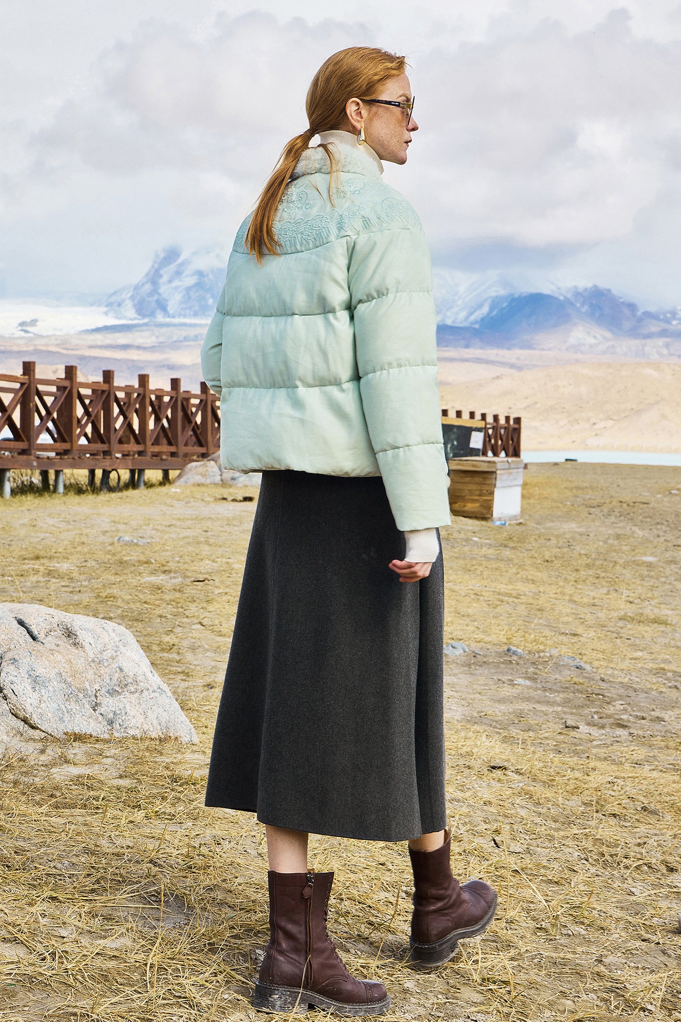 KAMILAN New Chinese Mink Fur Spliced Down Jacket For Winter