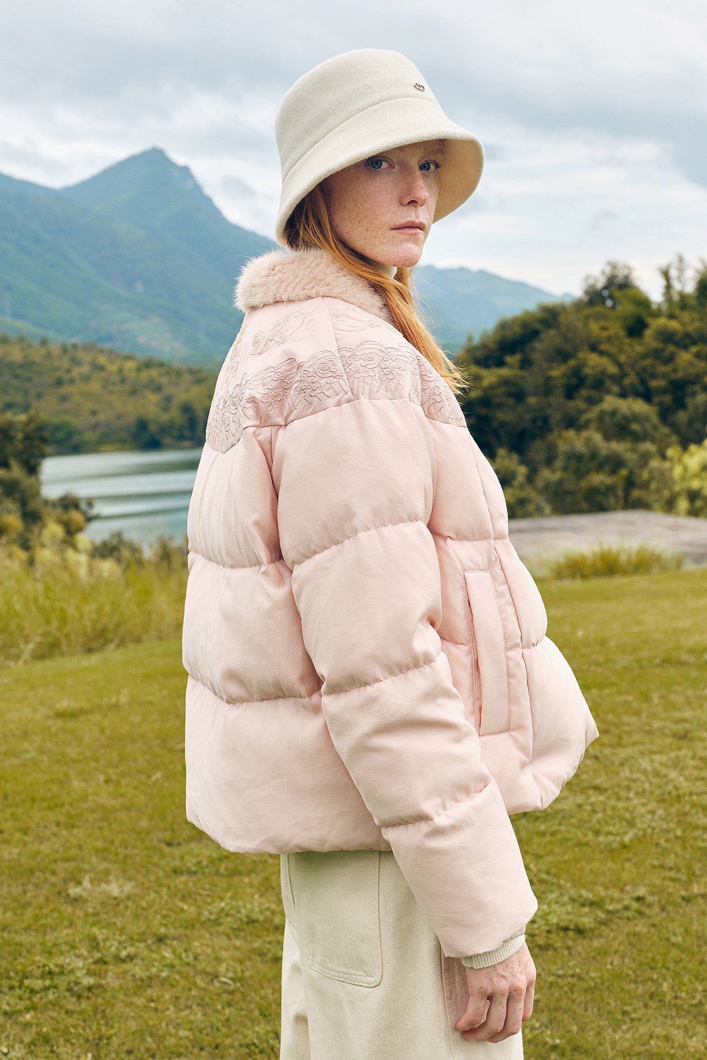 KAMILAN New Chinese Mink Fur Spliced Down Jacket For Winter