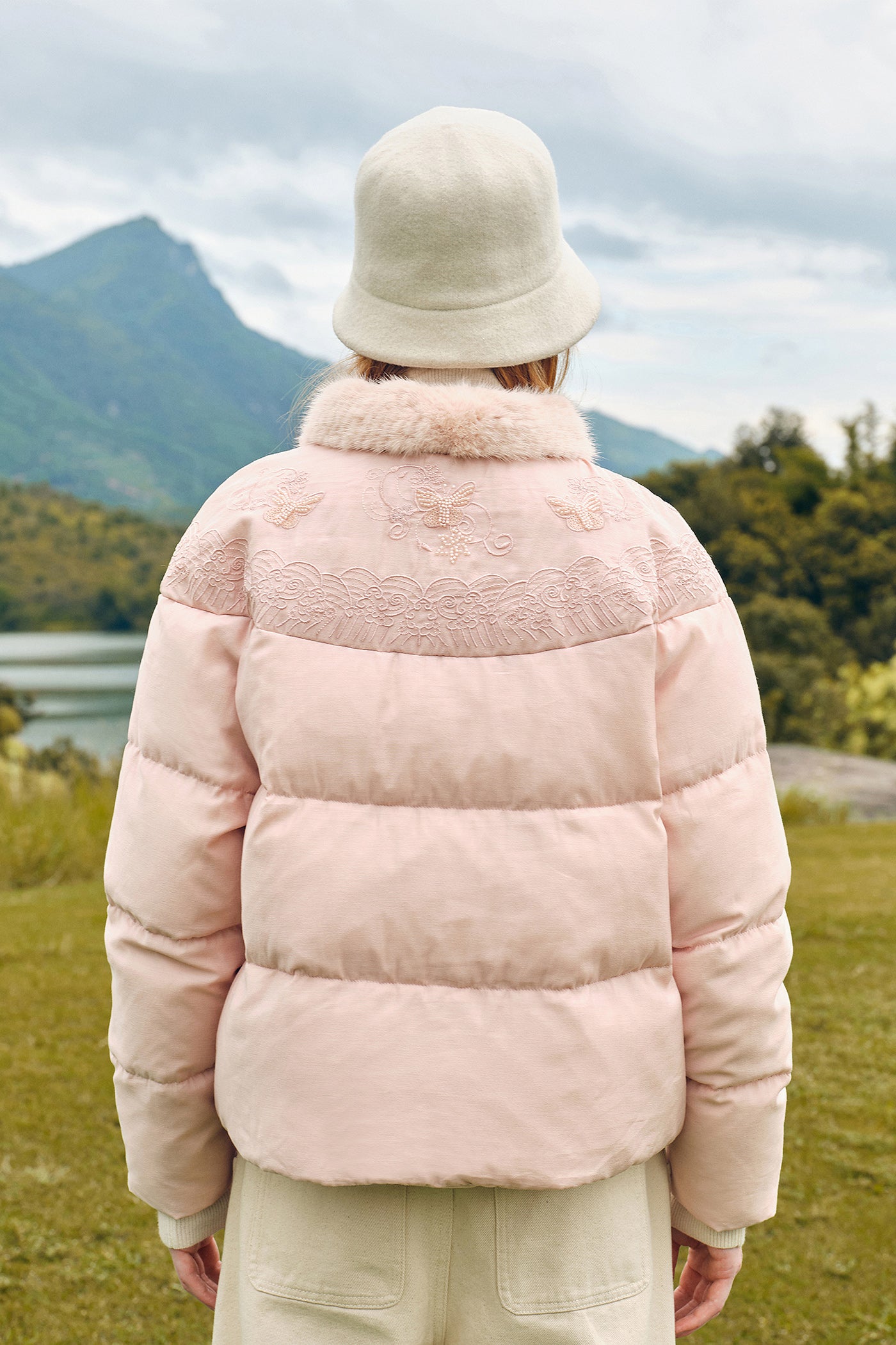 KAMILAN New Chinese Mink Fur Spliced Down Jacket For Winter