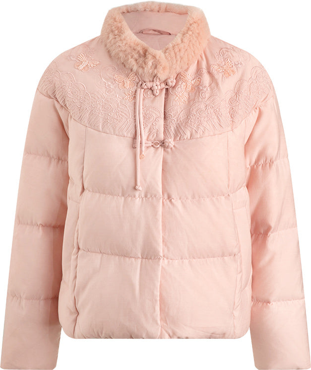 KAMILAN New Chinese Mink Fur Spliced Down Jacket For Winter