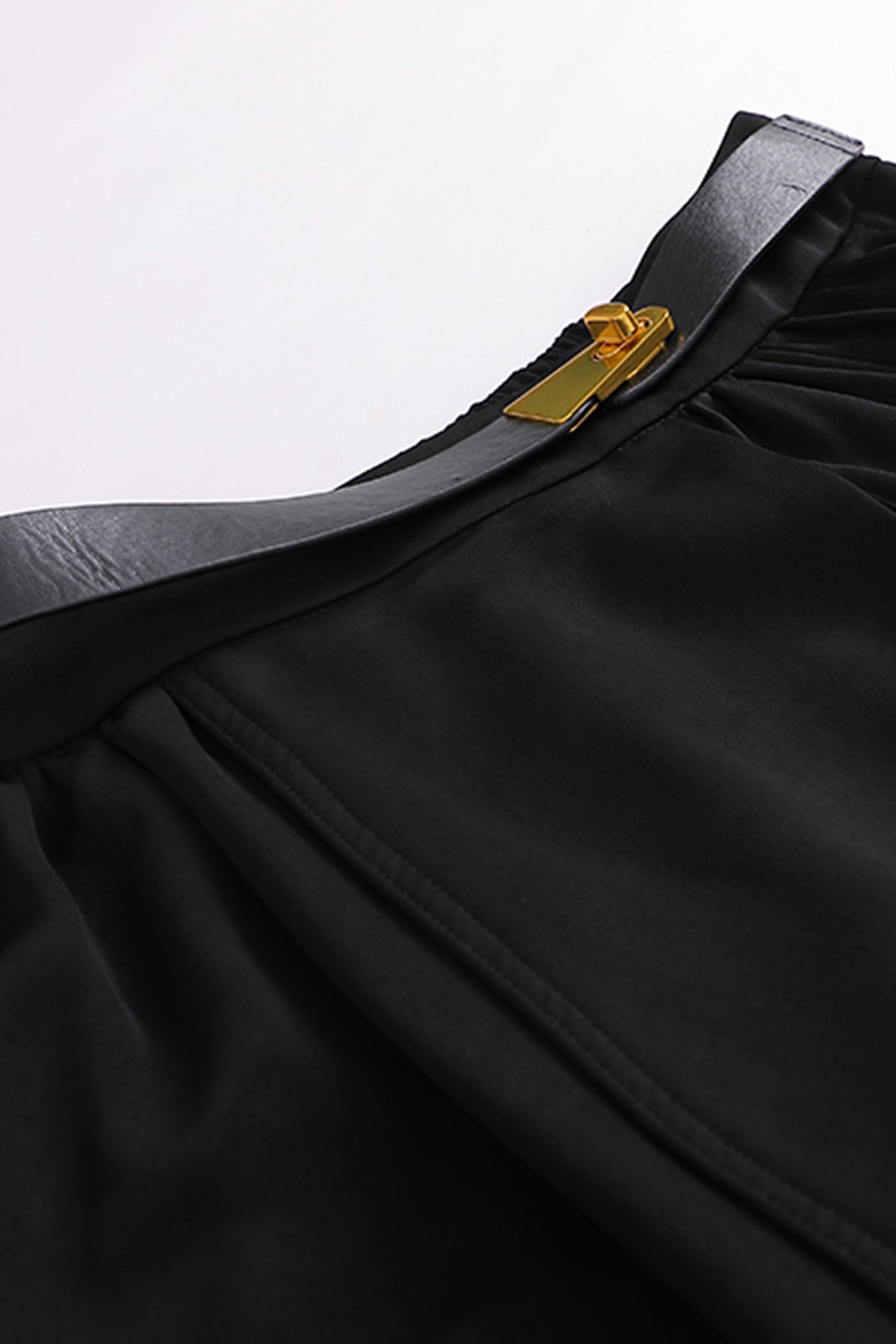 KAMILAN Asymmetrical High-Waisted A-Line Skirt