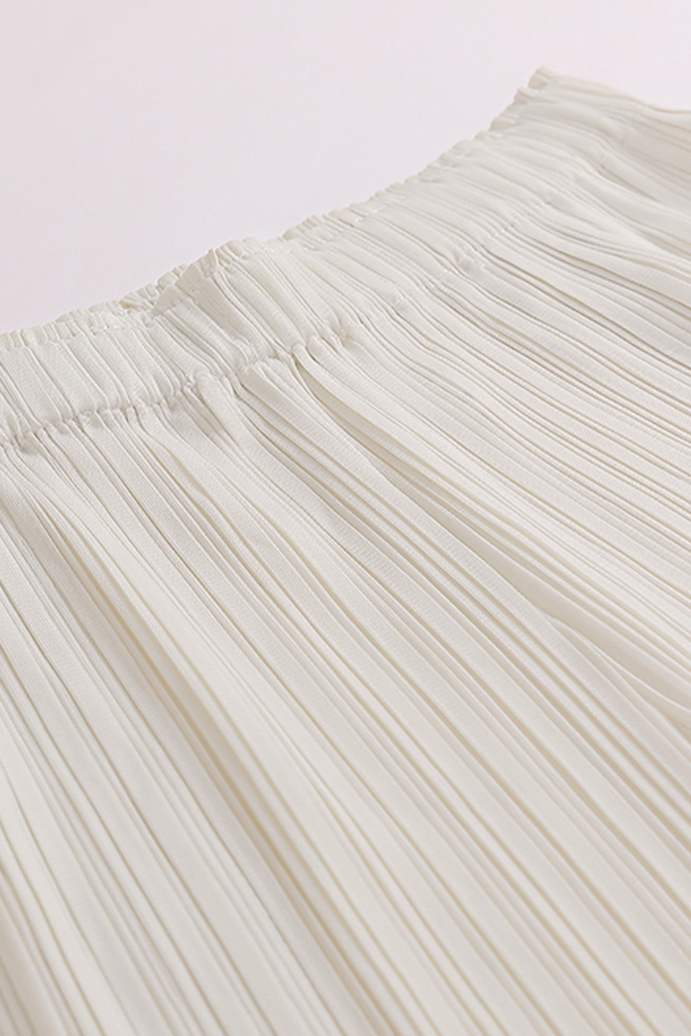 KAMILAN White High-Waisted Straight-Leg Casual Pants