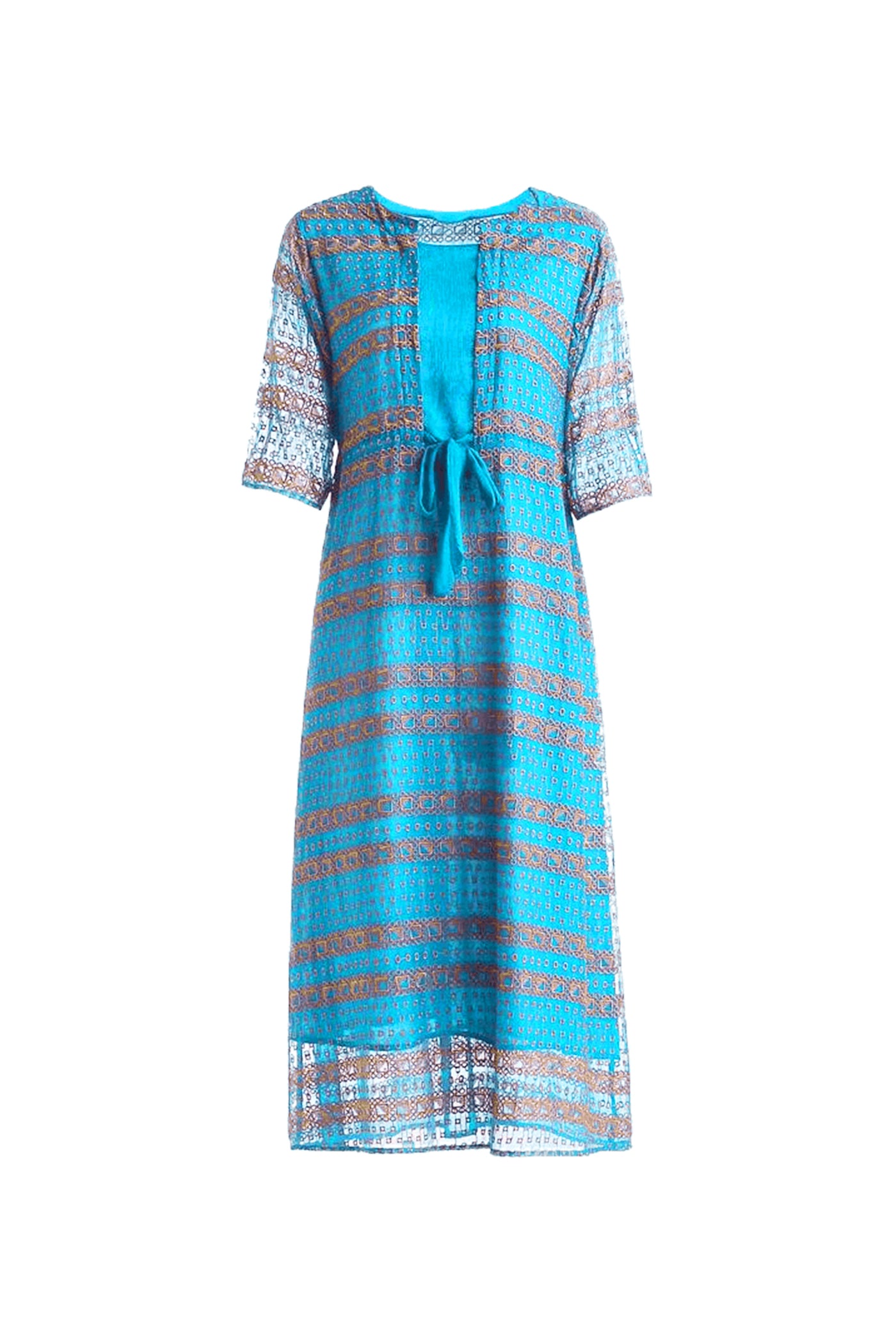 KAMILAN Mulberry Silk Vacation-Style Printed Dress