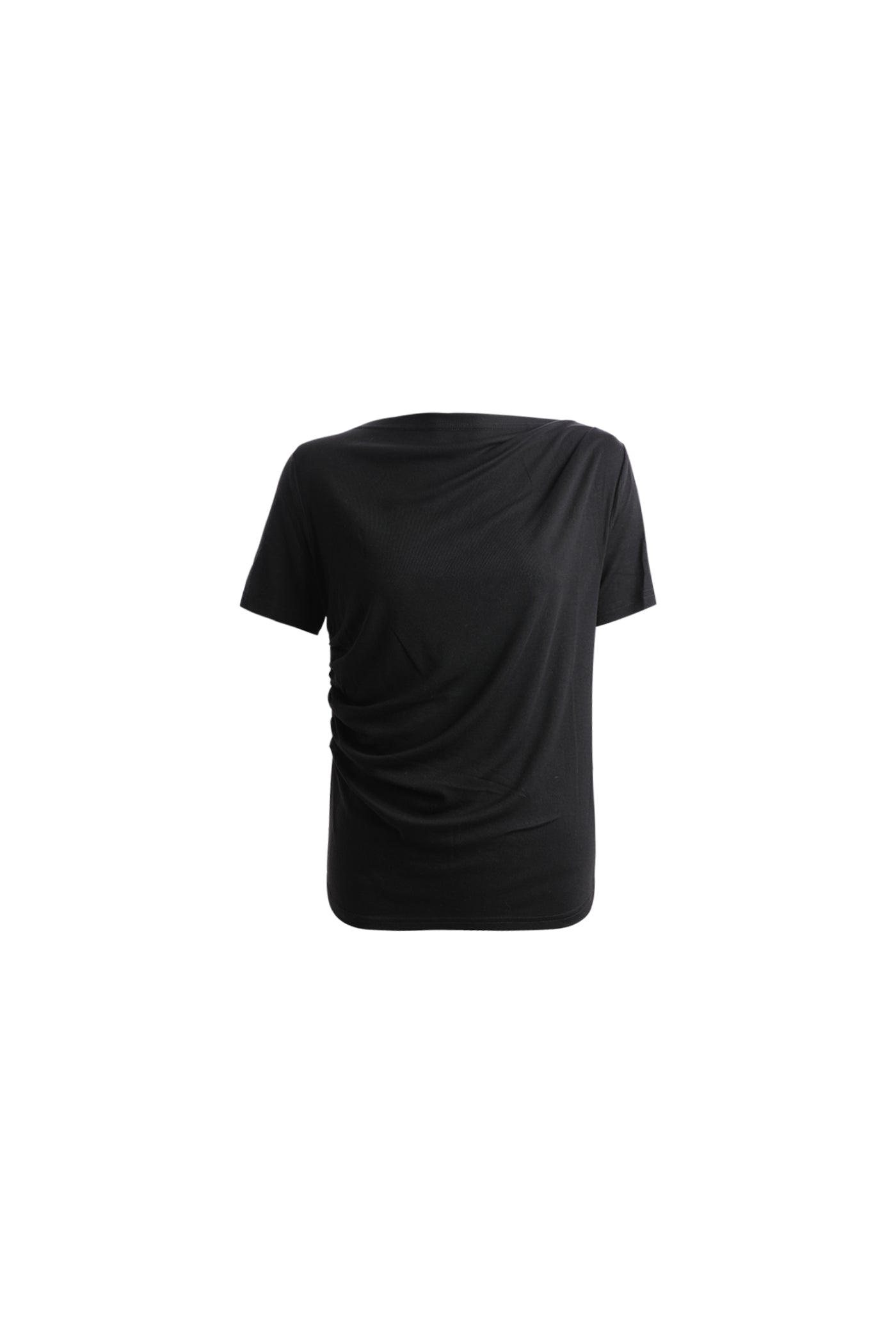 KAMILAN Unique Black Slim-Fit Short-Sleeve T-Shirt