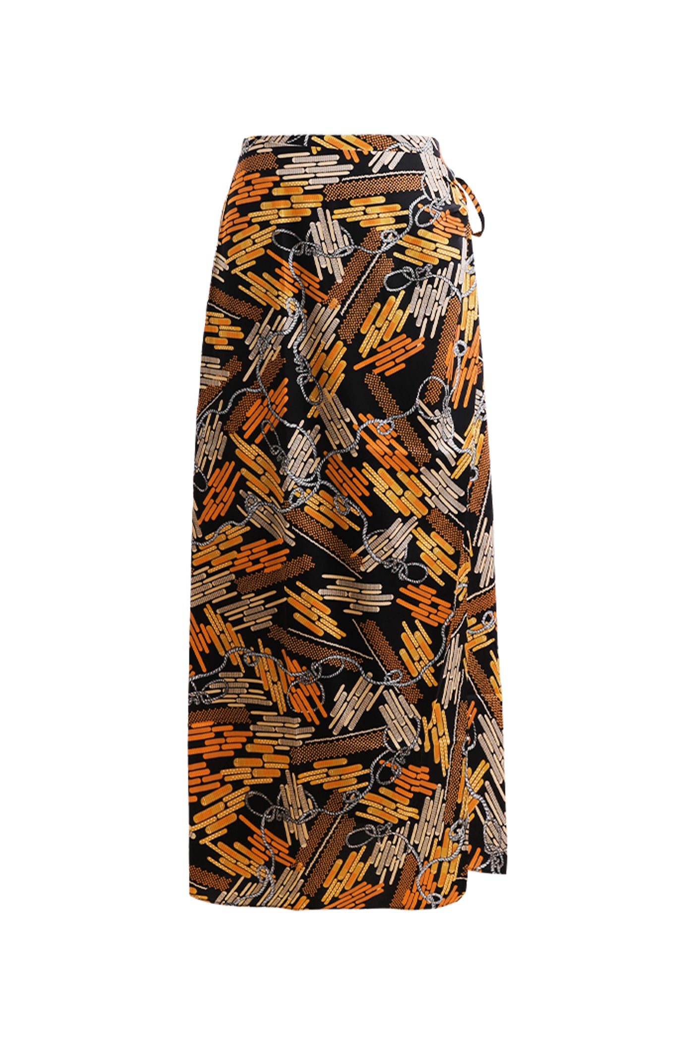 KAMILAN Printed High-Waisted Skirt
