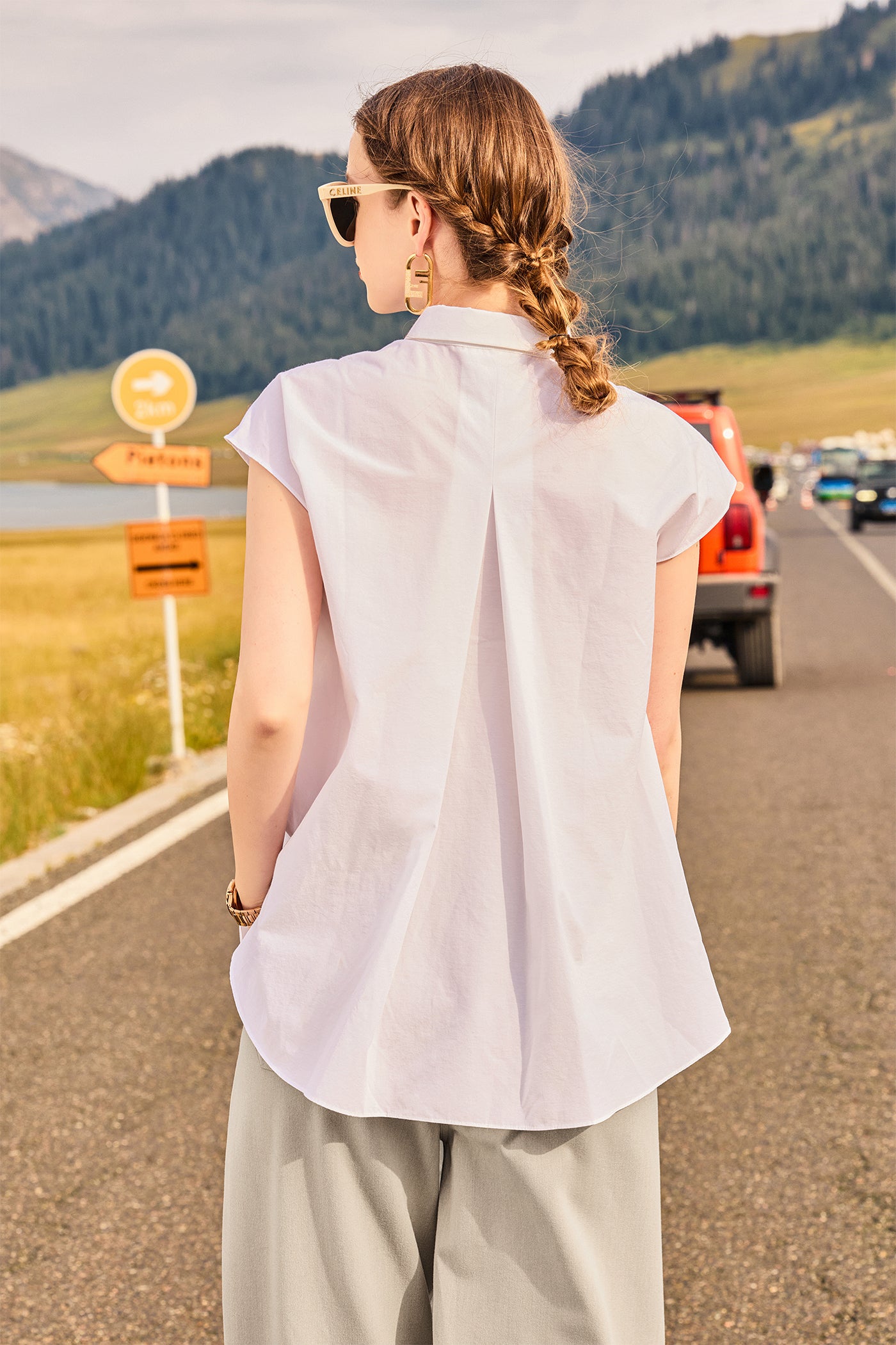 KAMILAN Designer Vintage-Inspired Short-Sleeve Shirt