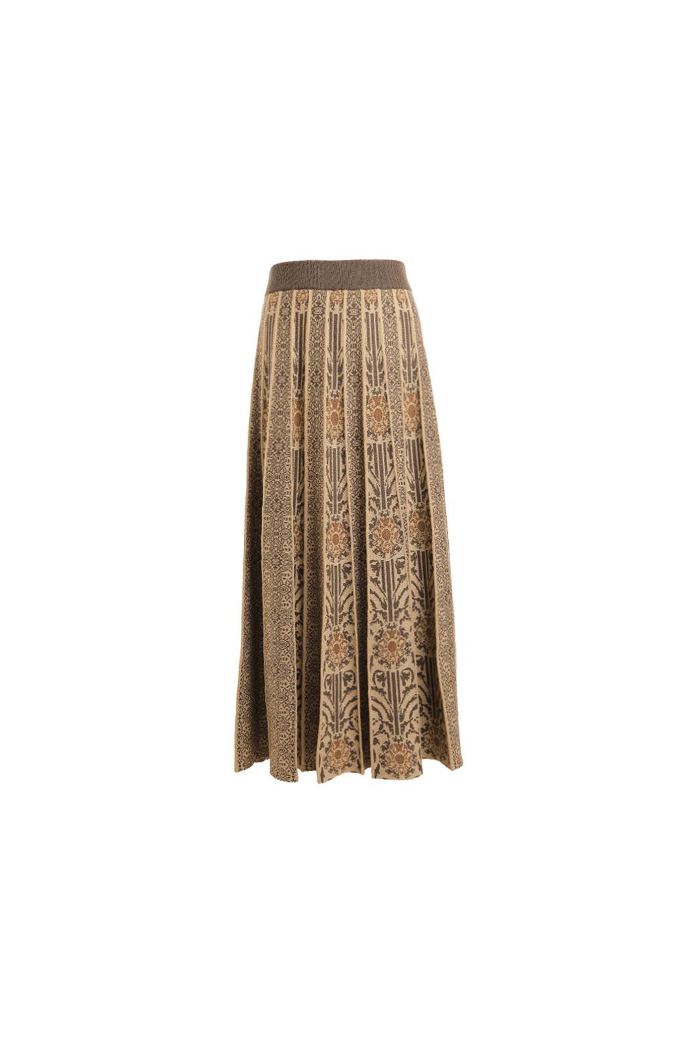 KAMILAN Women's French Vintage Skirt – 2024 Autumn New Elegant High-Waist Midi A-Line Skirt