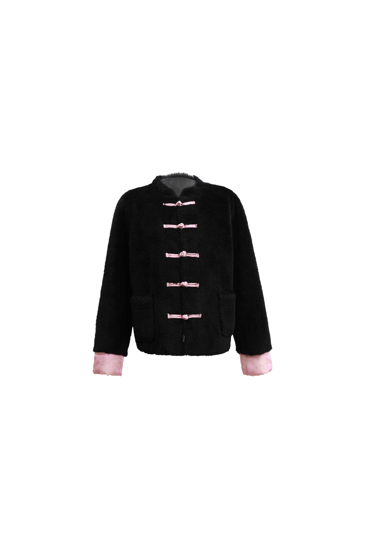 KAMILAN Short-Length New Chinese-style Retro Shearling Coat (2025 Winter, Mid-Length Warm Shearling Jacket)