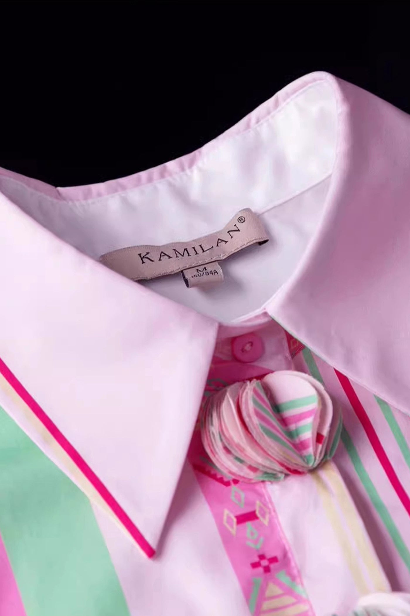 Kamilan Fashion Printed Color Stripe T-shirt