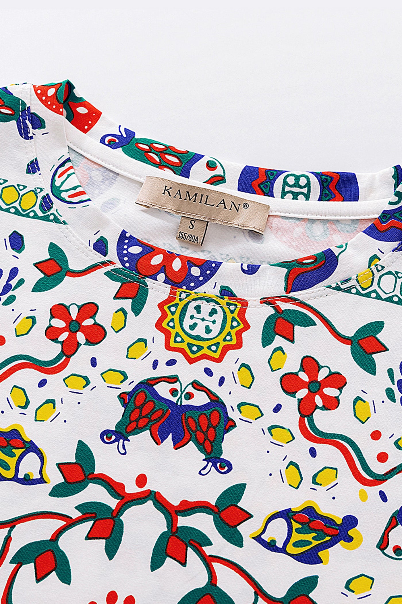 KAMILAN Artistic Print T-Shirt