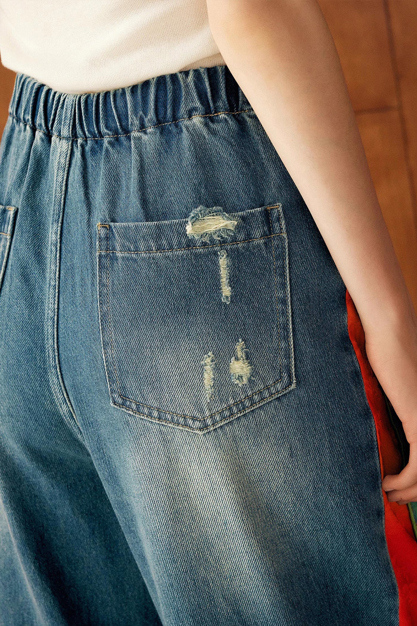 KAMILAN Women's 2025 Spring Fall Modern Vintage High-Waisted Wide-Leg Straight Jeans