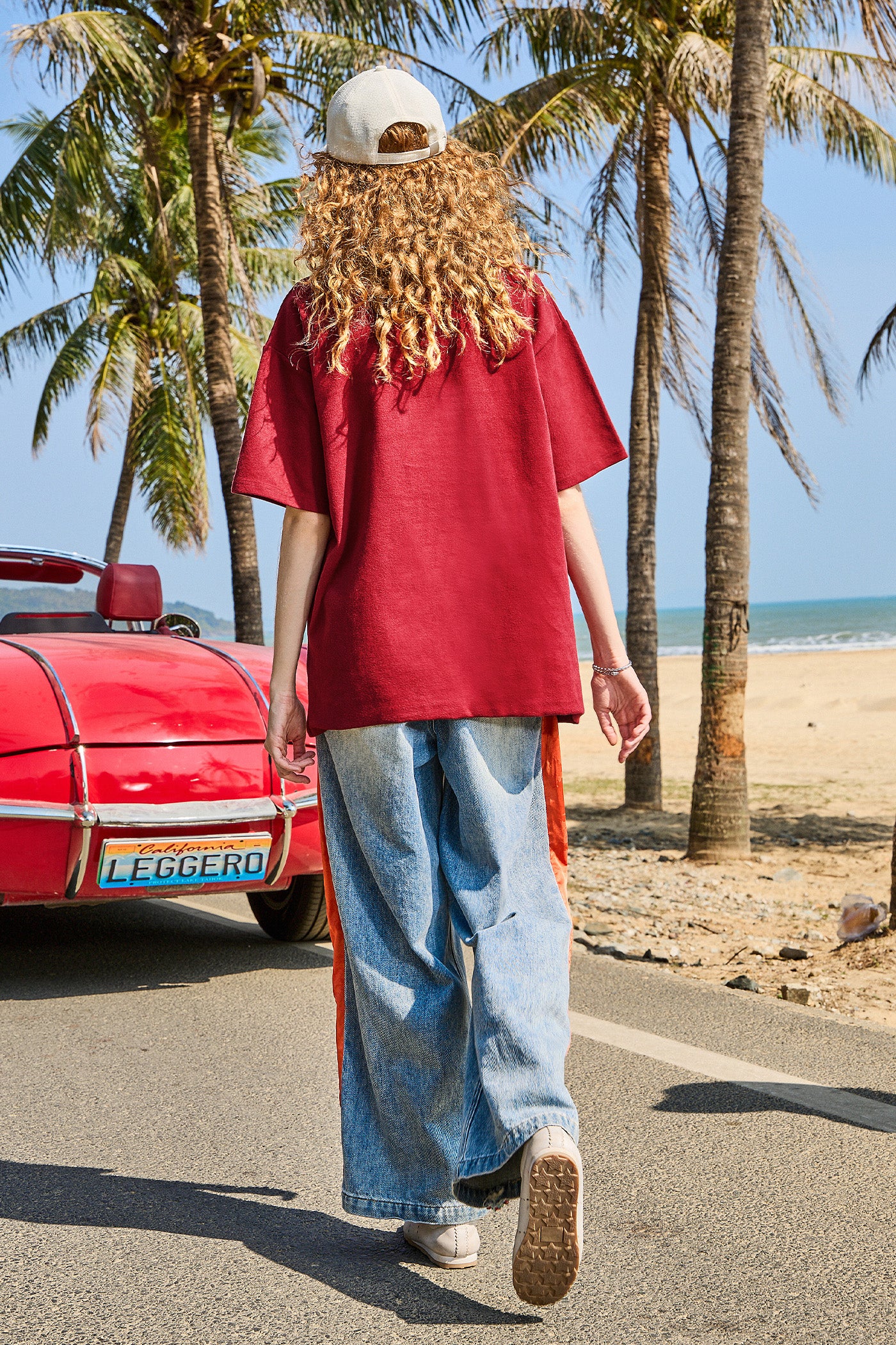 KAMILAN Women's 2025 Spring Fall Modern Vintage High-Waisted Wide-Leg Straight Jeans