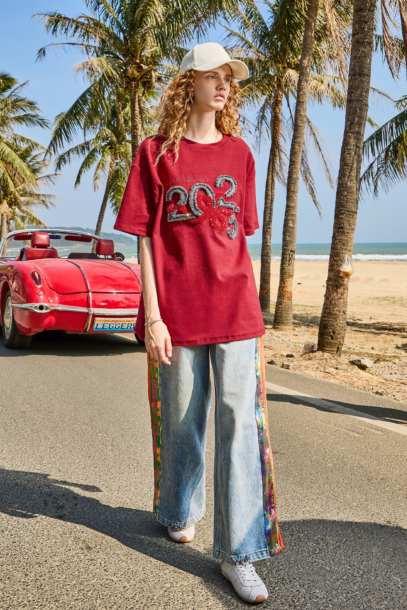 KAMILAN Women's 2025 Spring Fall Modern Vintage High-Waisted Wide-Leg Straight Jeans