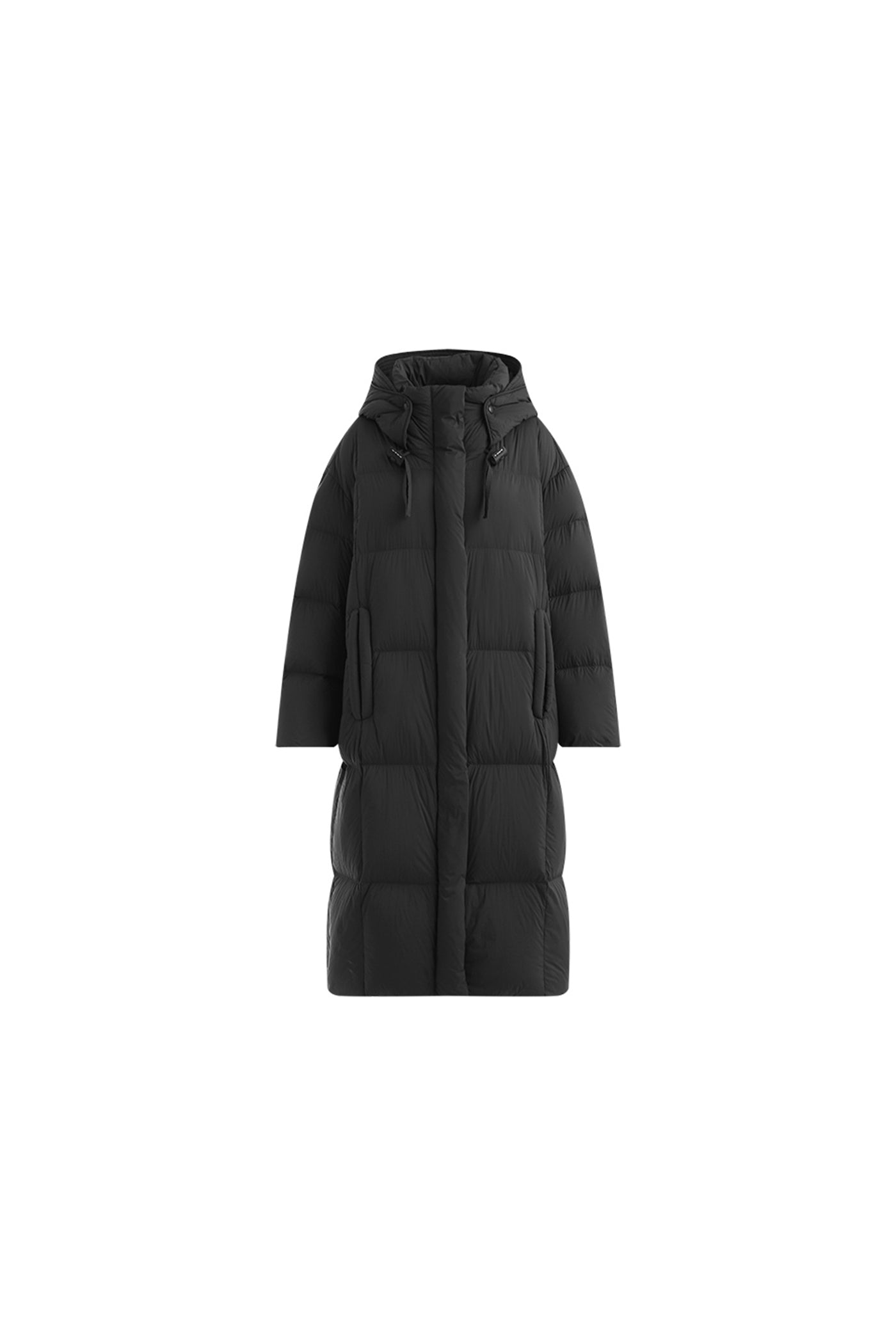 KAMILAN Cocoon-Shape Hooded Mid-Length White Duck Down Coat – 2025 Winter New