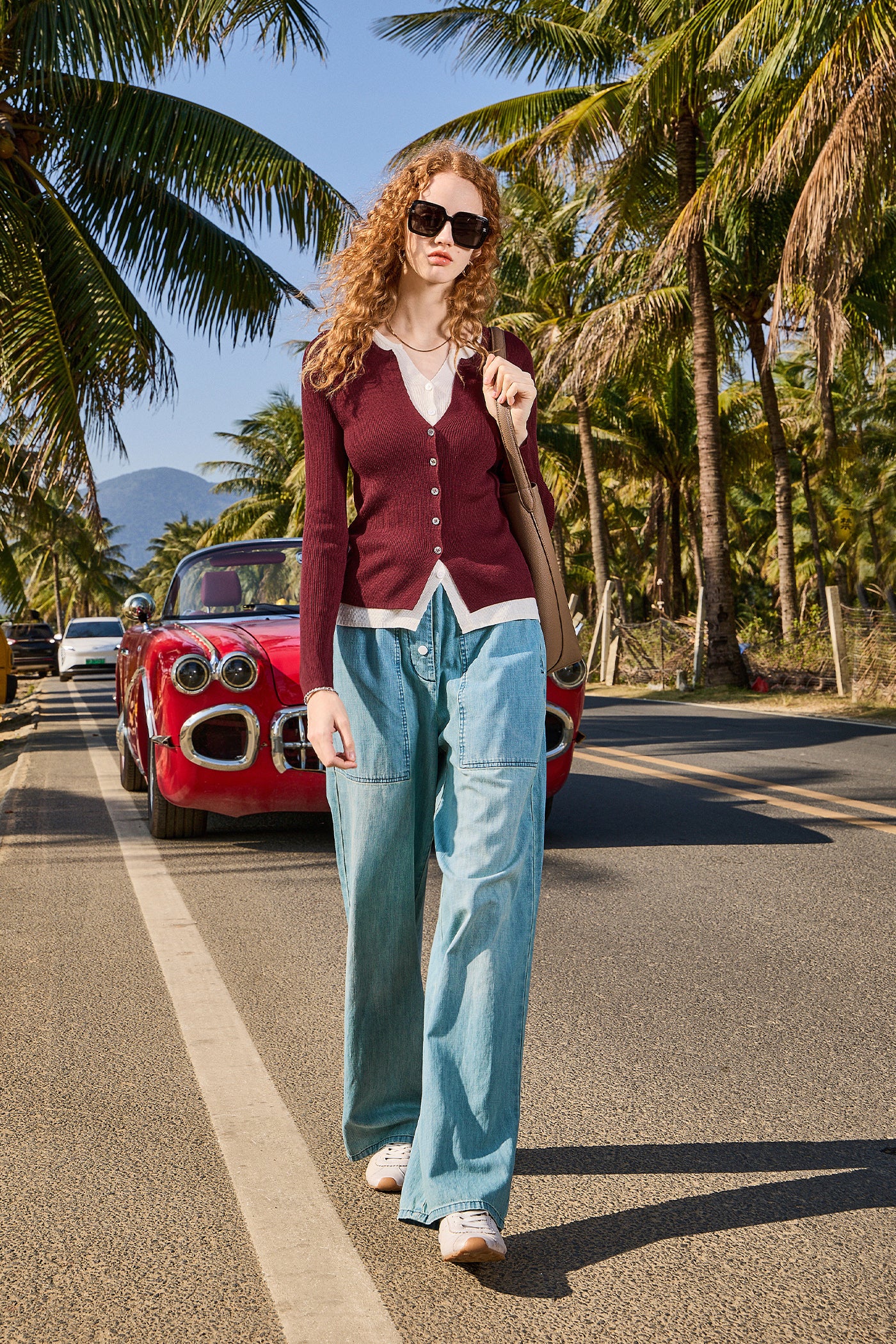 Kamilan Patchwork Short Wool Knit Cardigan