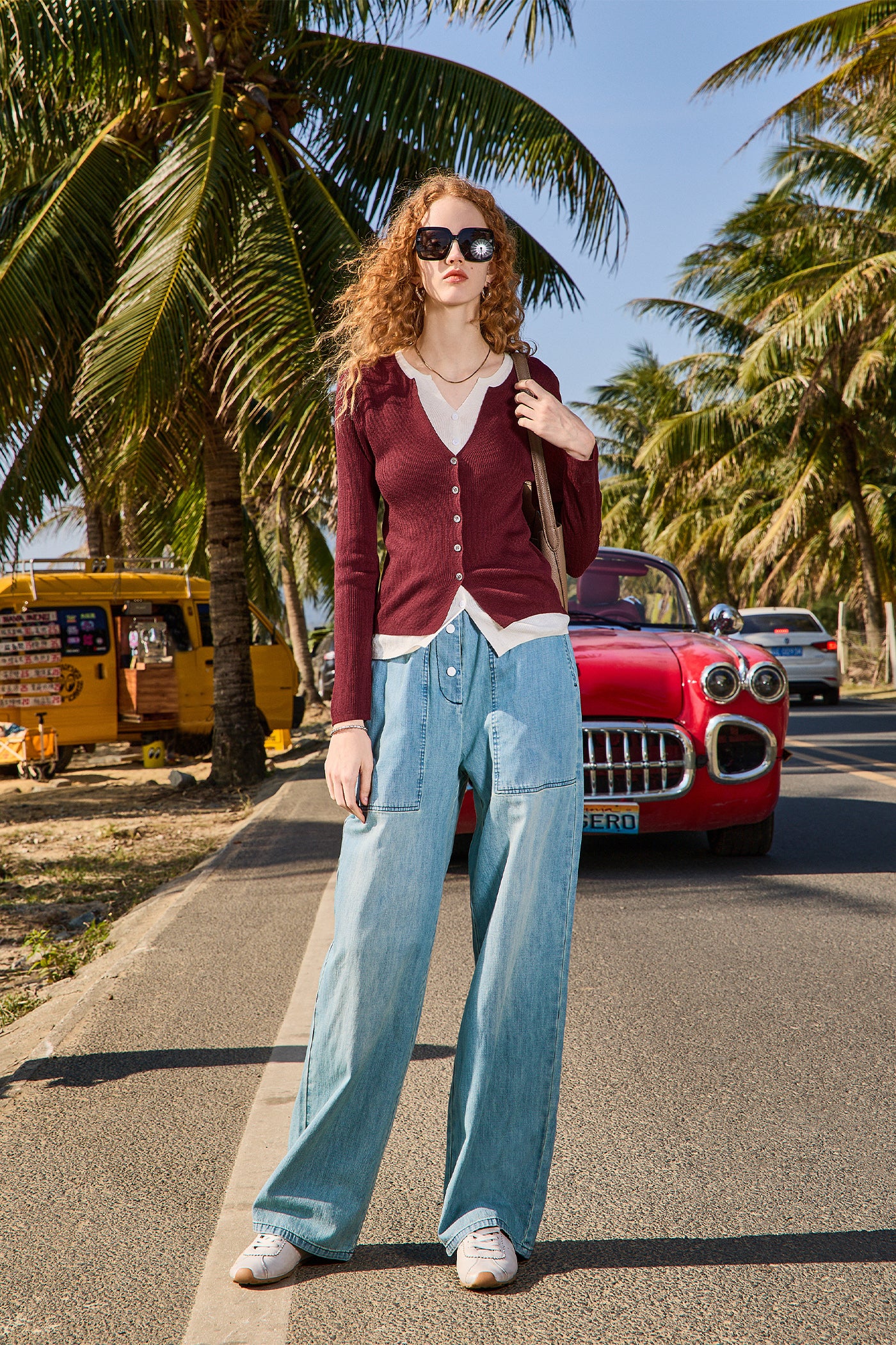 Kamilan Patchwork Short Wool Knit Cardigan