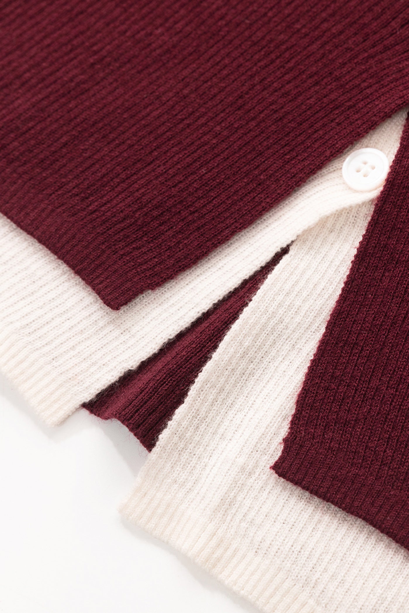 Kamilan Patchwork Short Wool Knit Cardigan