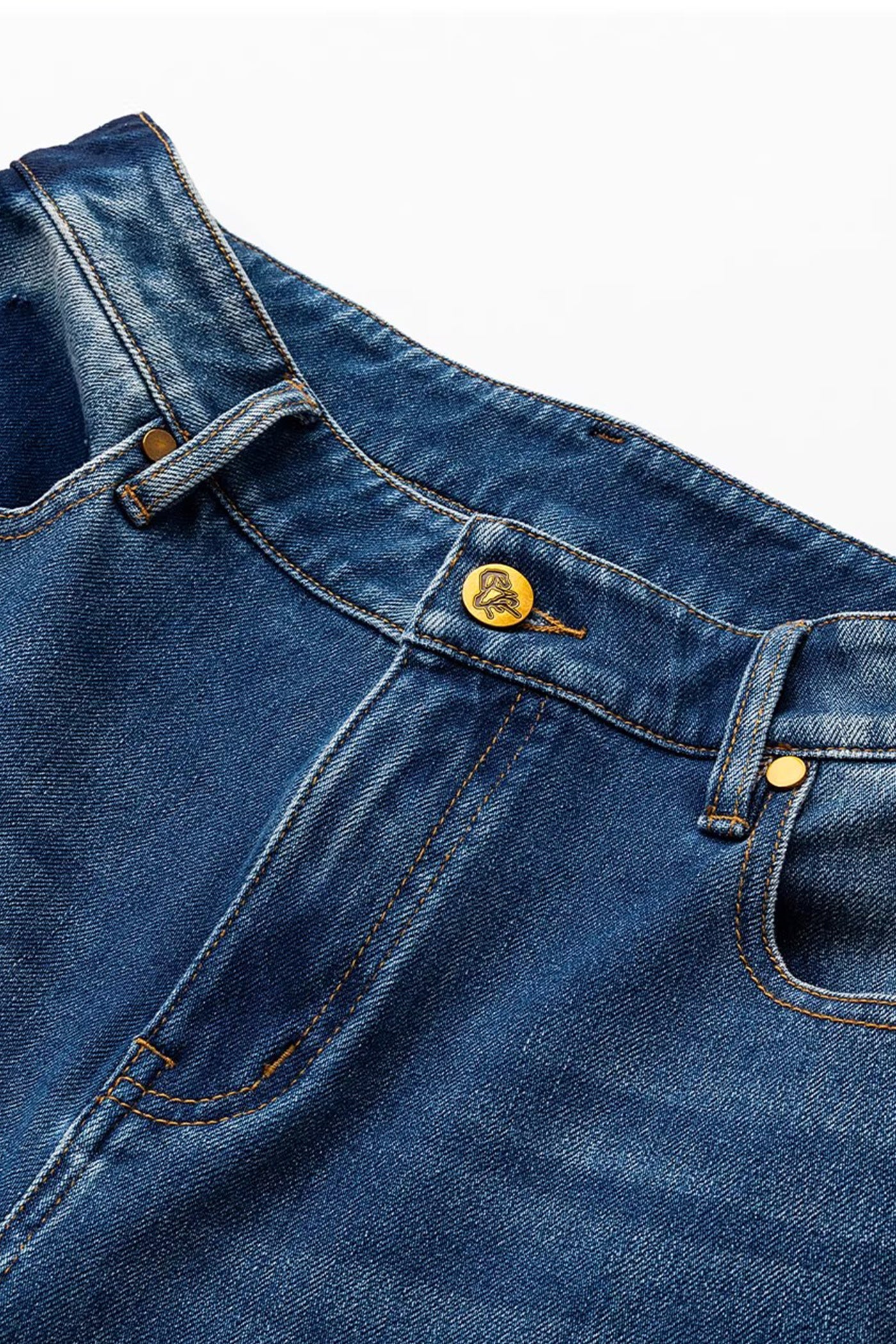 KAMILAN High-Rise Washed Wide-Leg Denim Trousers