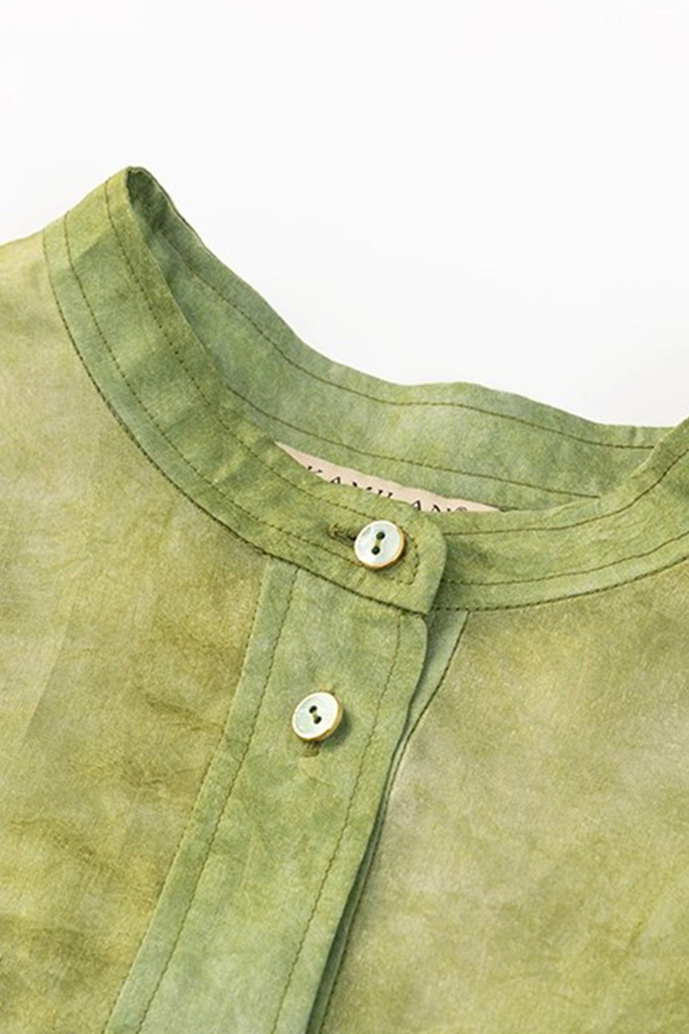 KAMILAN Multi-Pocket Mist-Dyed Mulberry Silk Dress