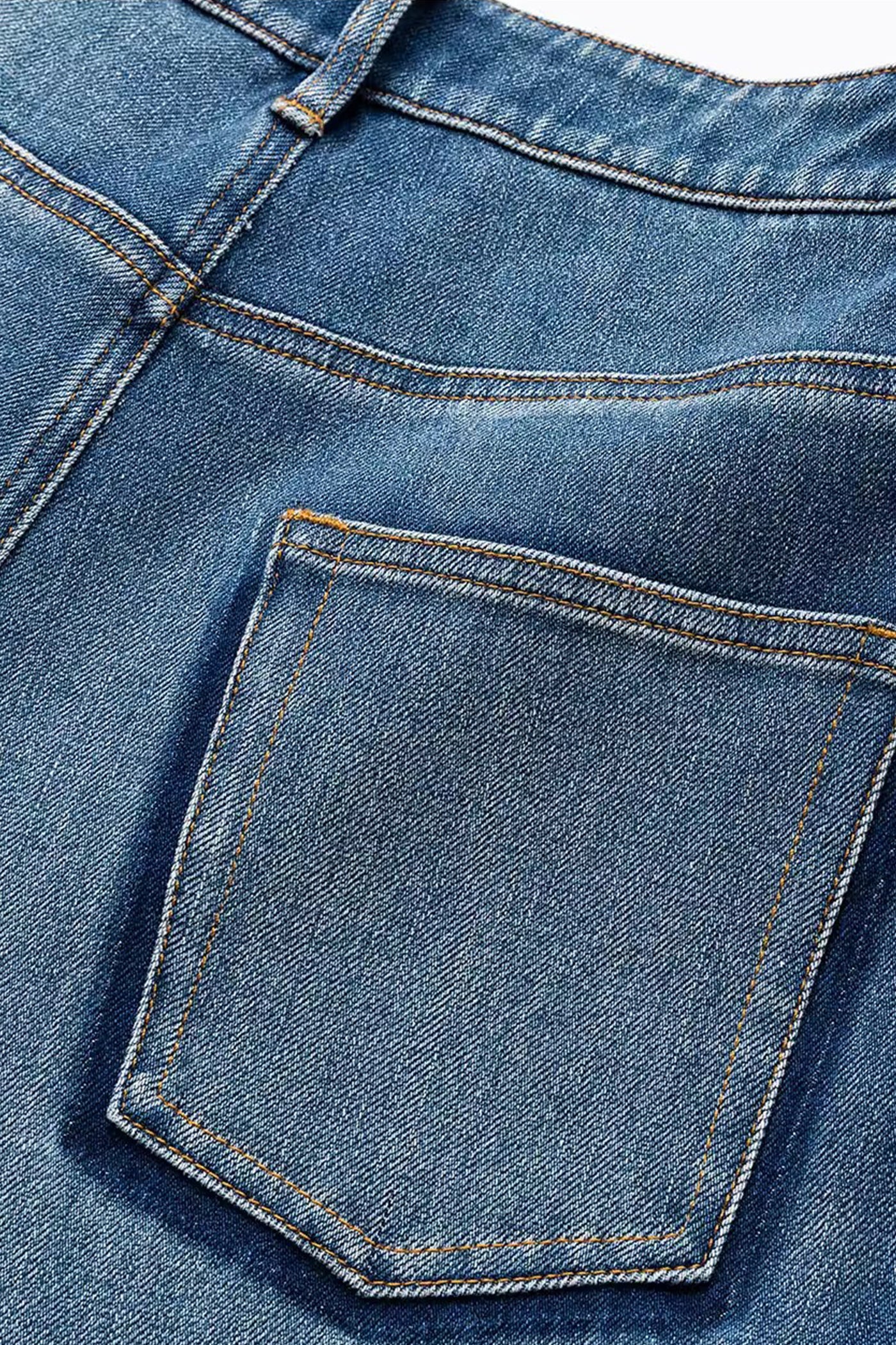 KAMILAN High-Rise Washed Wide-Leg Denim Trousers