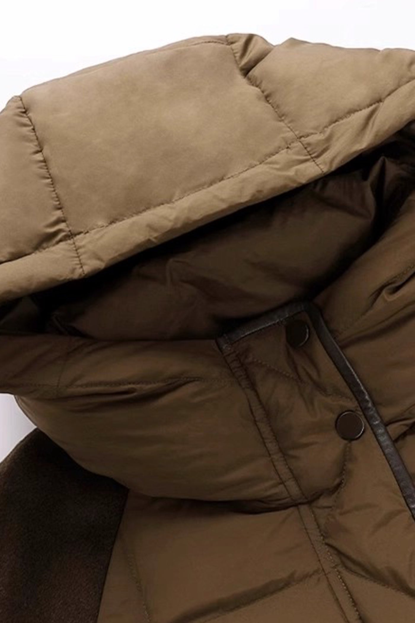 KAMILAN Two-Tone Hooded Down Coat