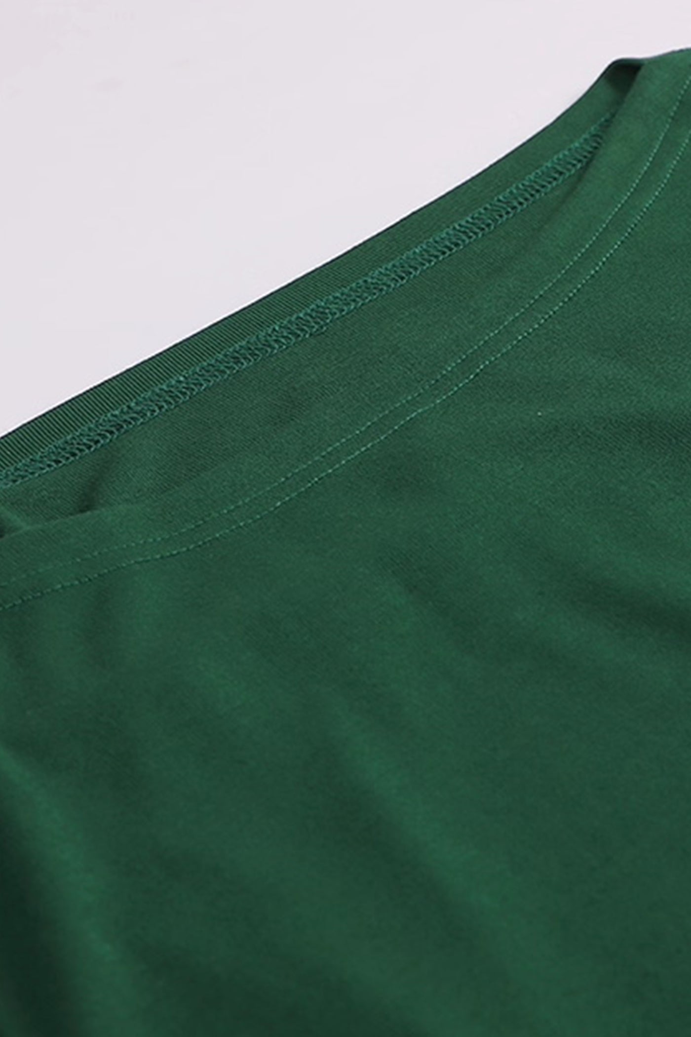 KAMILAN Fitted Green Draped Tee