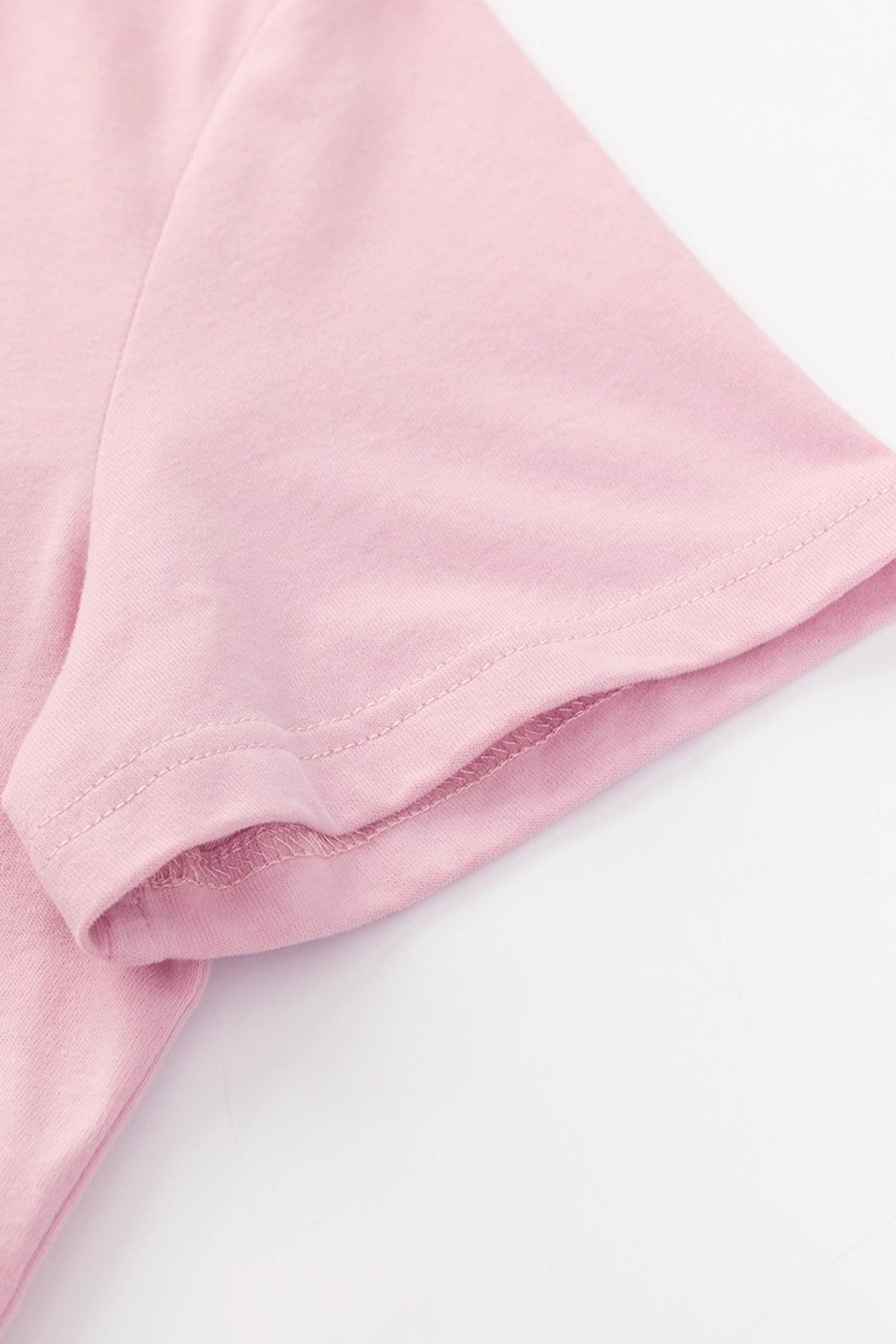 Kamilan Cotton Cartoon Print T-Shirt in Soft Pink