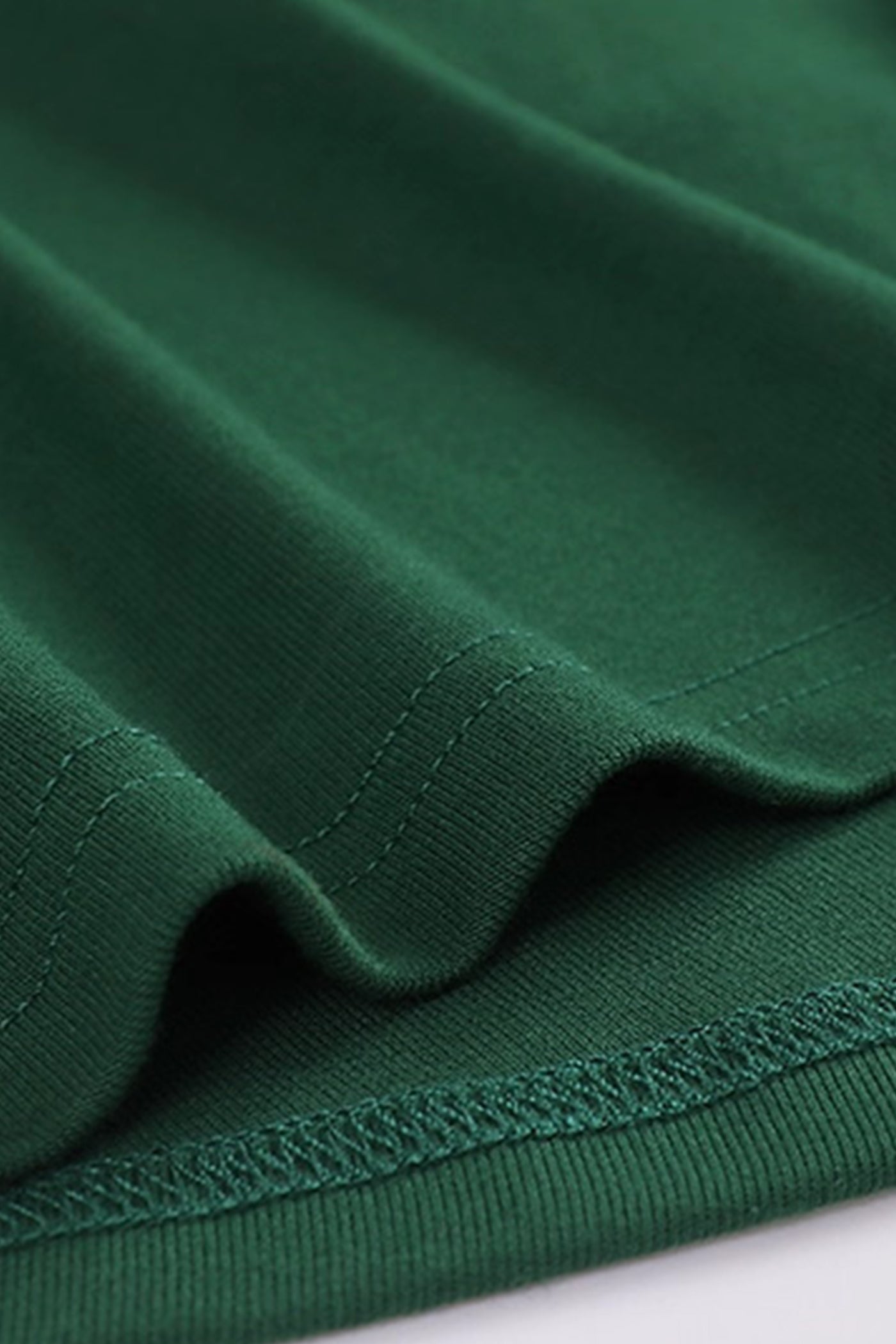 KAMILAN Fitted Green Draped Tee