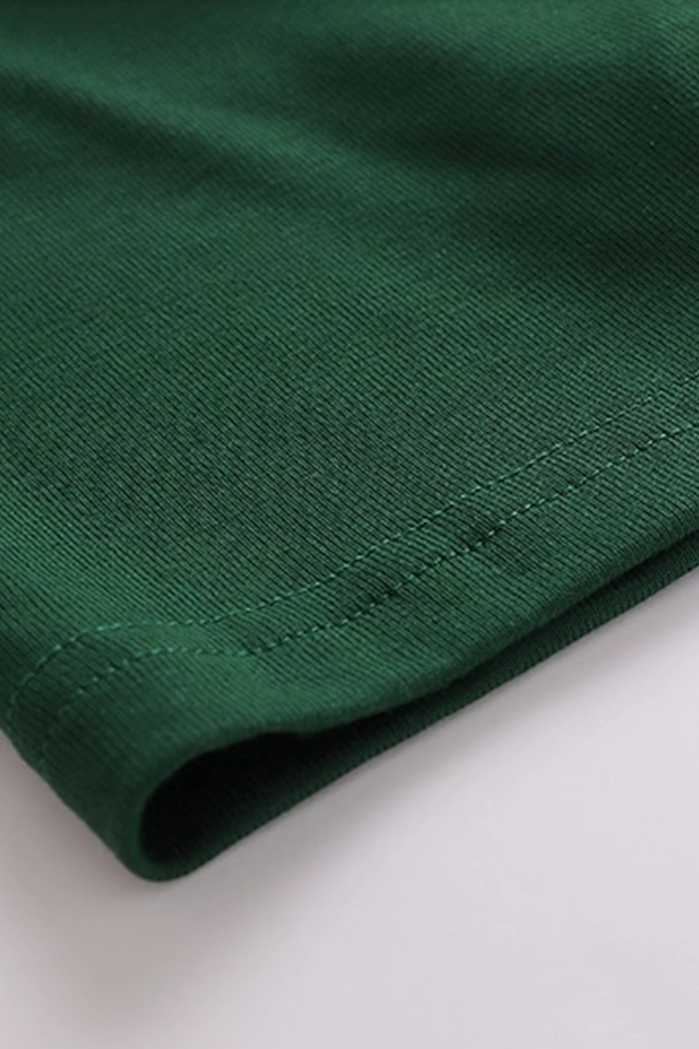 KAMILAN Fitted Green Draped Tee