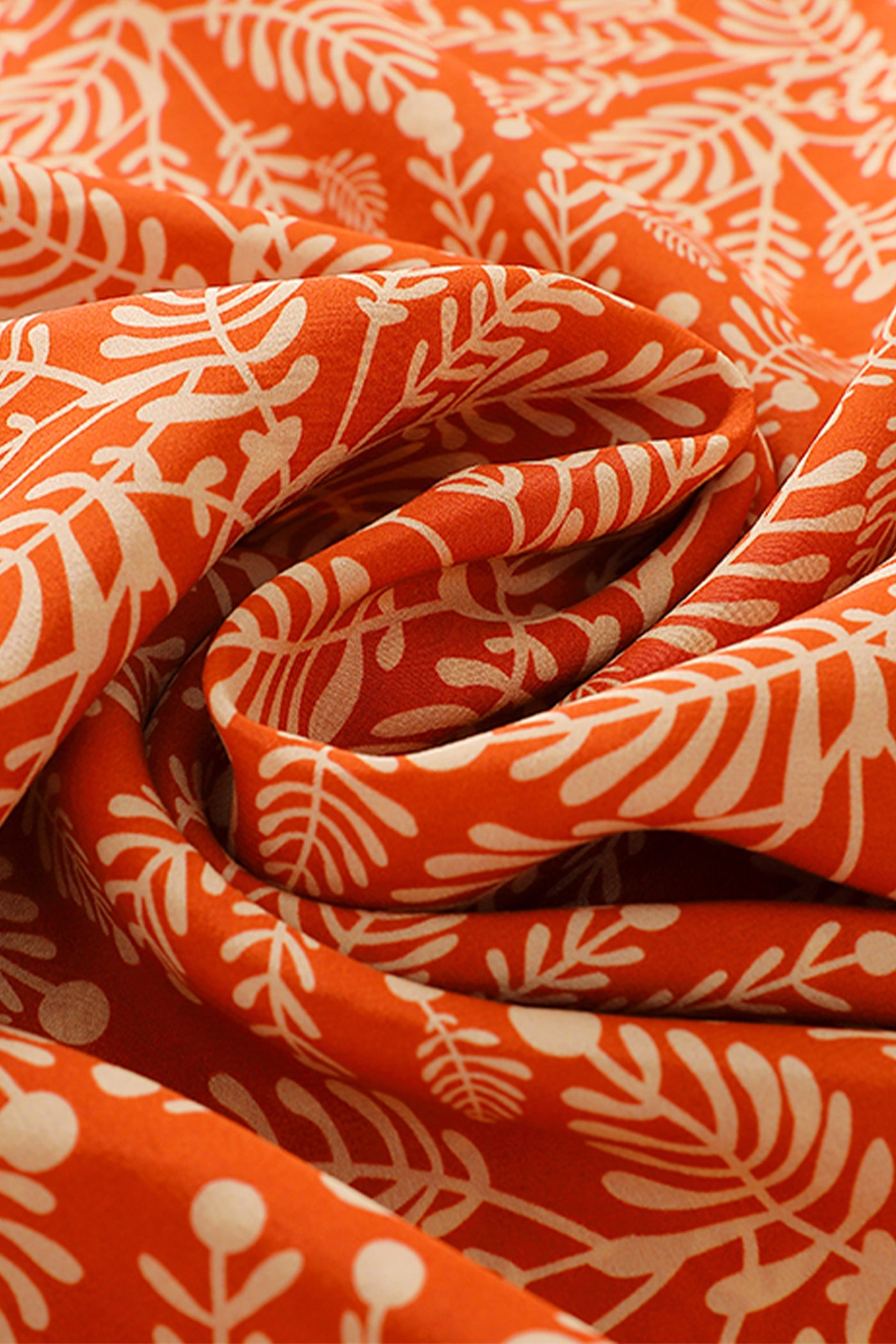 KAMILAN Vintage Floral Printed Mulberry Silk Dress