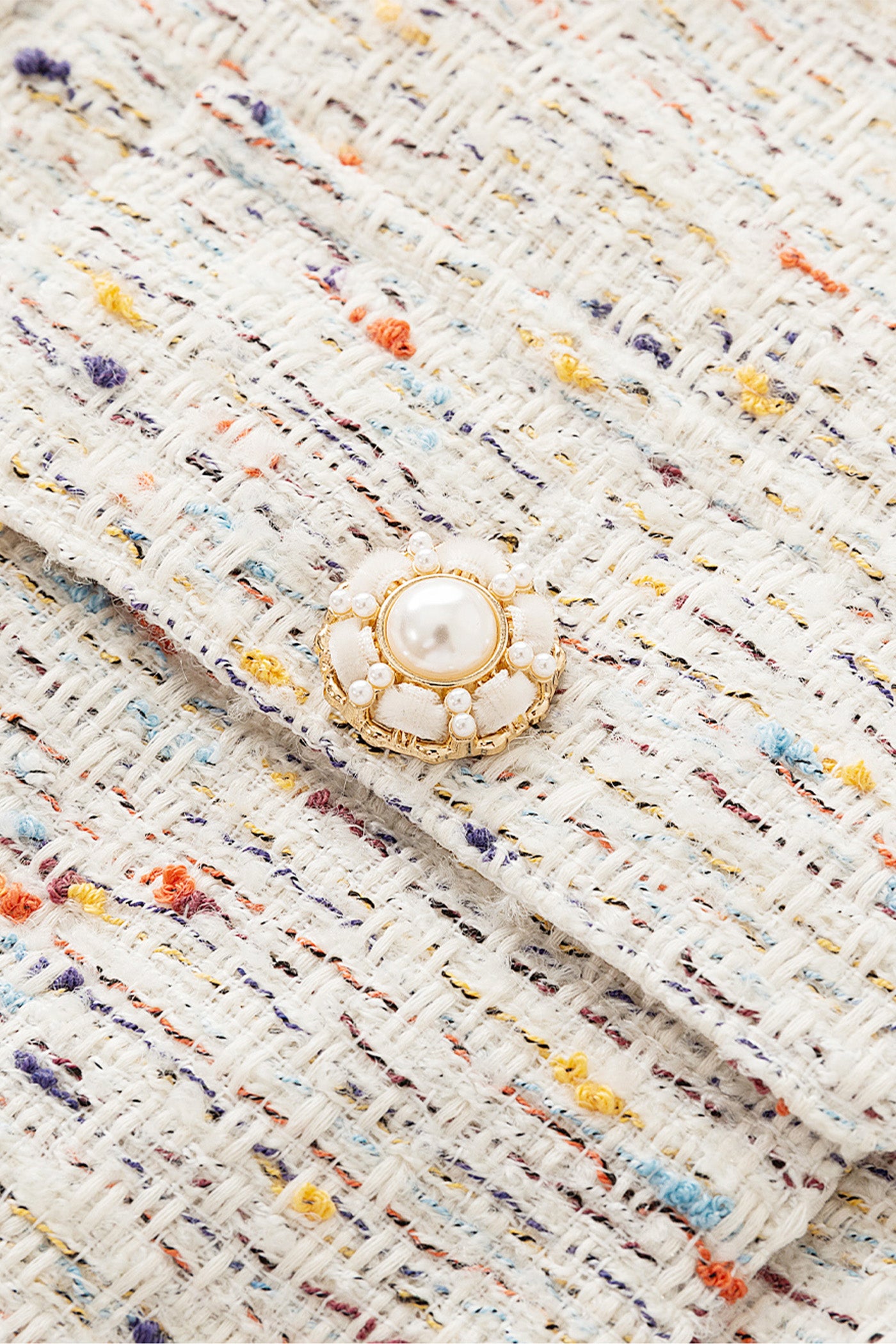 KAMILAN Elegant Tweed-Style High-Waisted Ruffle Sleeve Dress