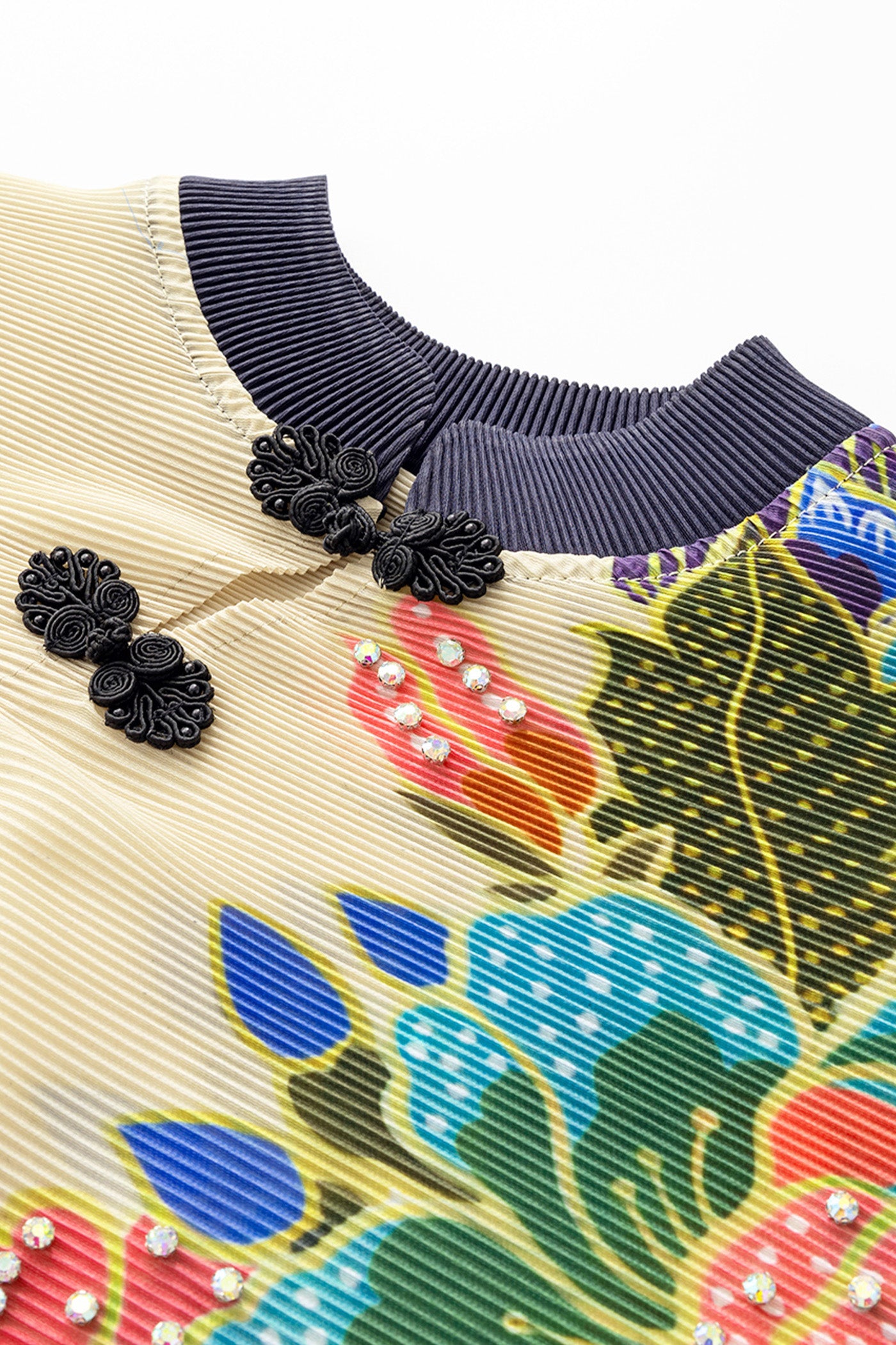 KAMILAN Vacation-Inspired Floral Printed Qipao Dress
