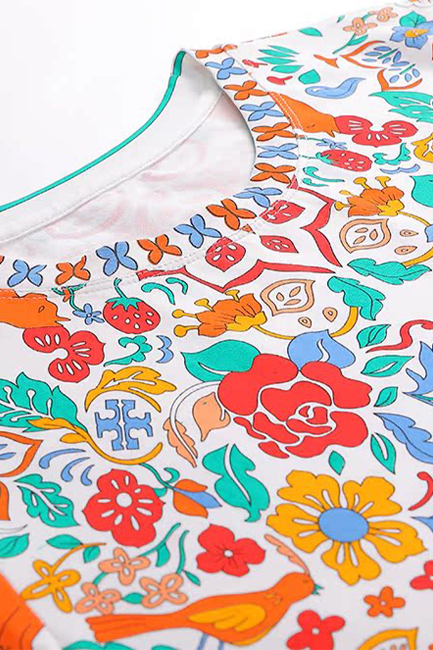 KAMILAN Bohemian Style Mulberry Silk Printed A-Line Dress