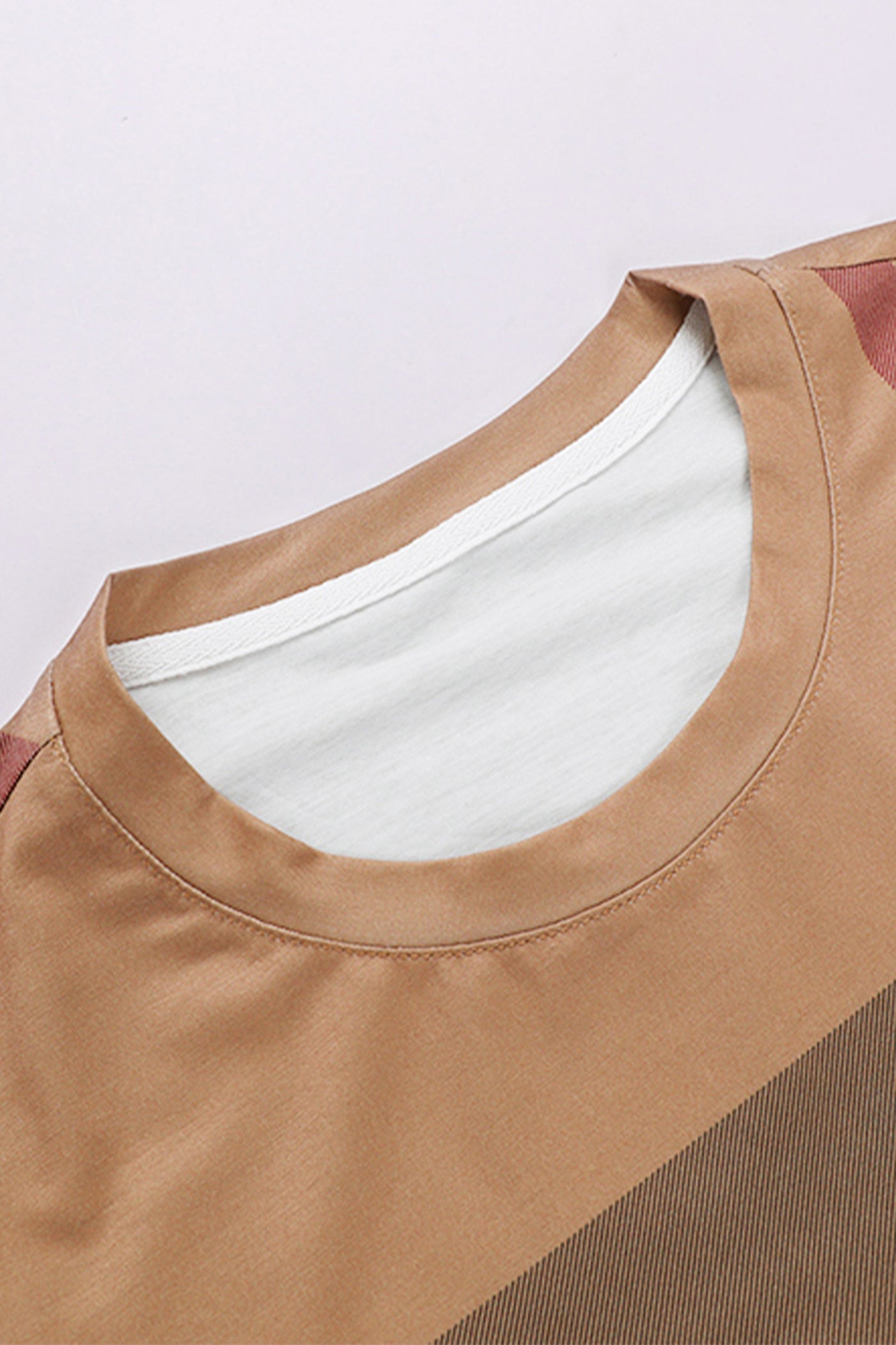 KAMILAN Striped Short-Sleeve Printed T-Shirt