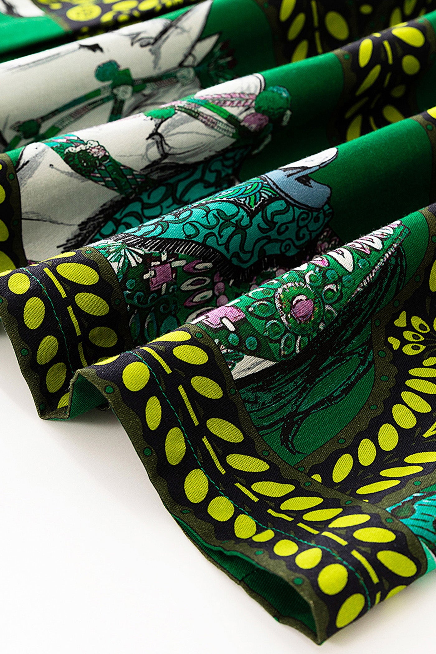 KAMILAN Bohemian-Style Printed Tie-Waist Dress