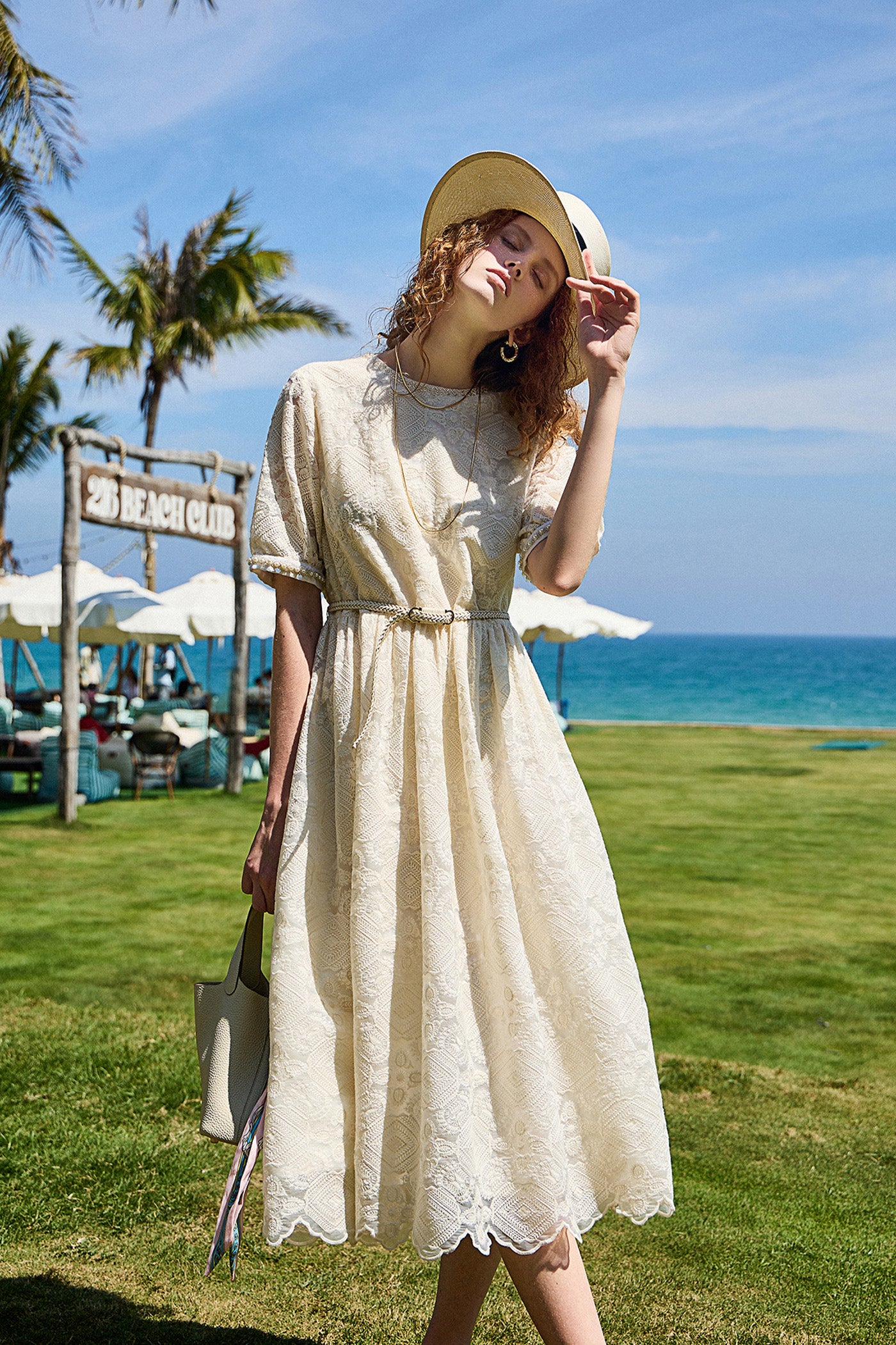 KAMILAN Vintage-Style Beaded Embroidered Dress