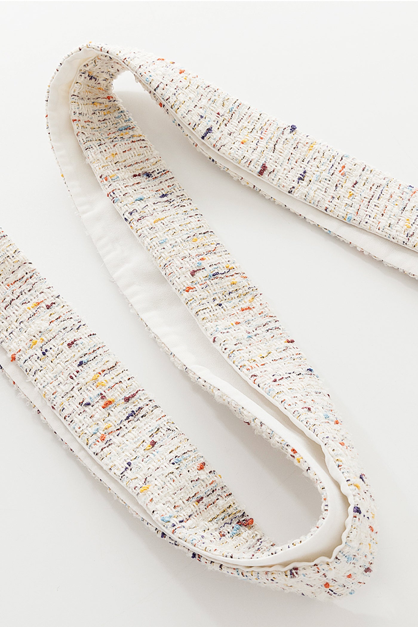 KAMILAN Elegant Tweed-Style High-Waisted Ruffle Sleeve Dress