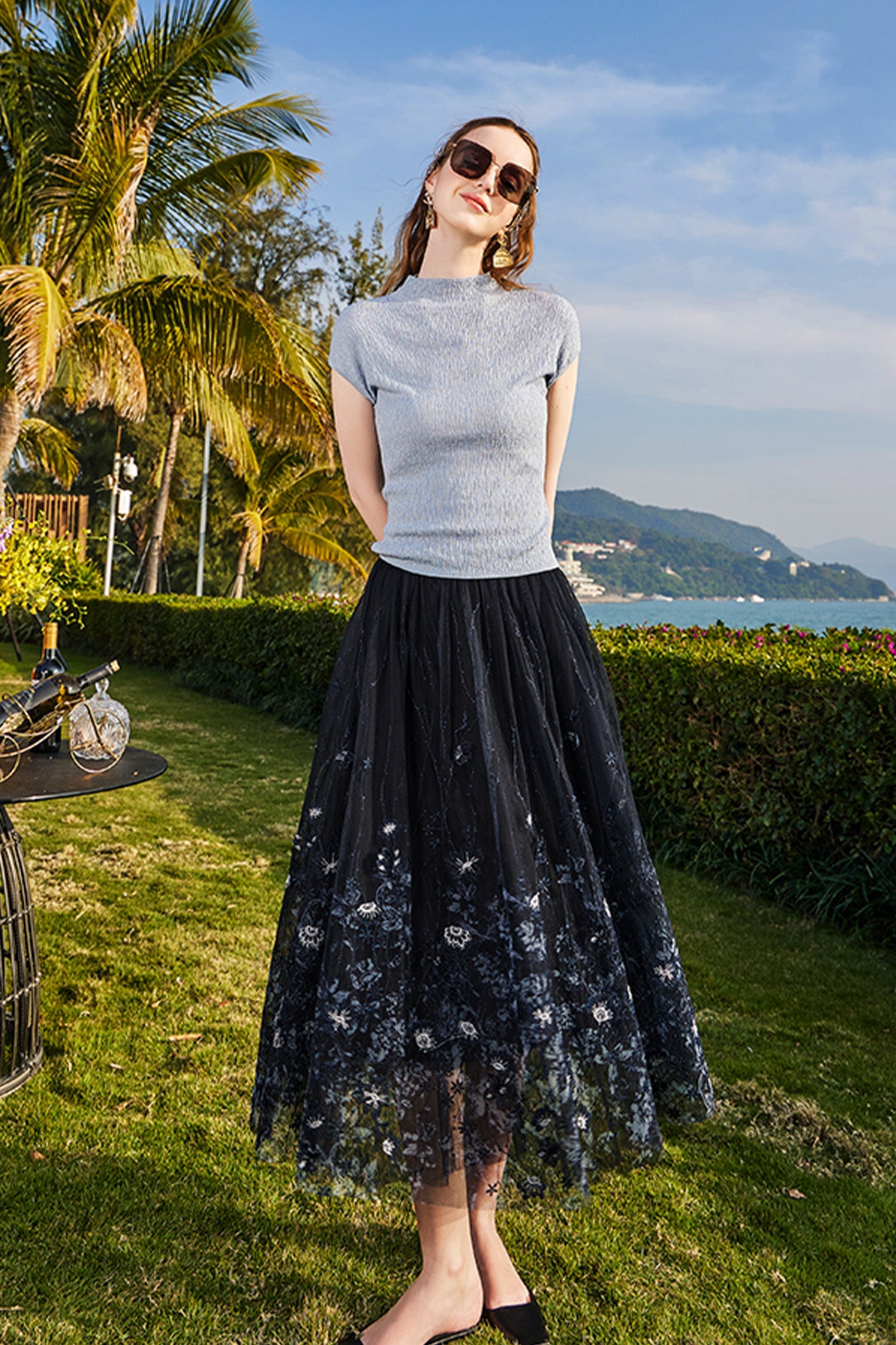 KAMILAN Slim-Fit Short-Sleeve Knit Top