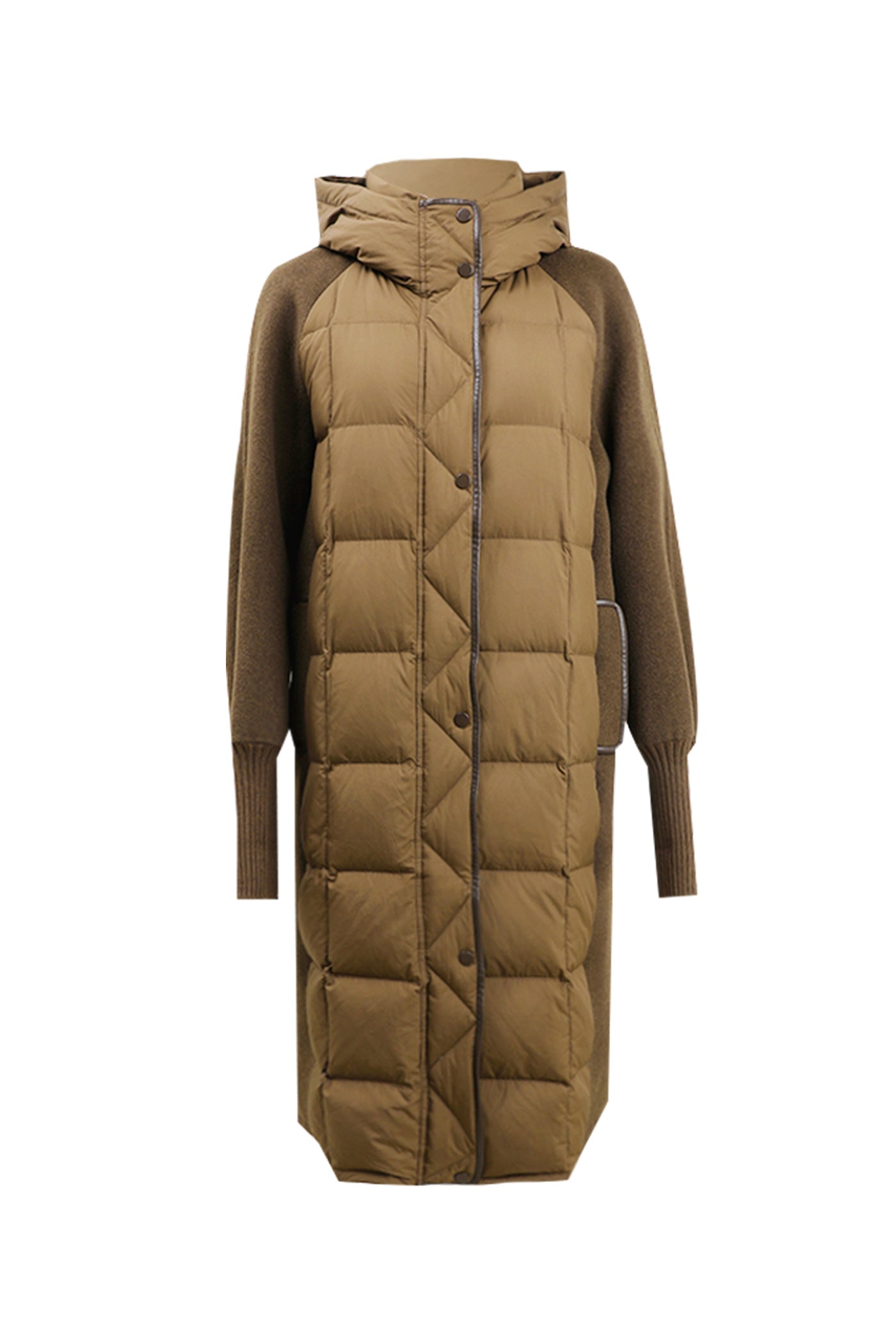 KAMILAN Two-Tone Hooded Down Coat