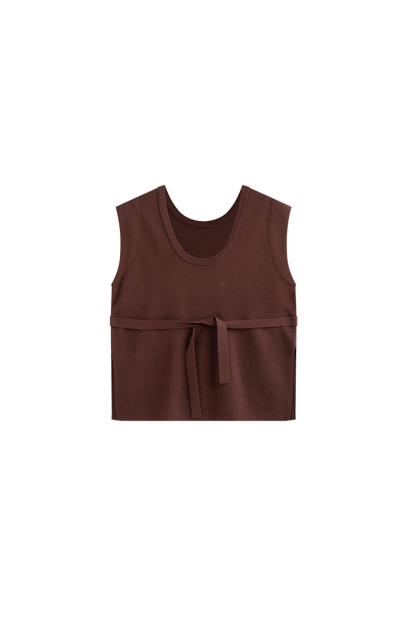 KAMILAN French-Inspired Chic Knit Vest for Women – 2025 Autumn Collection, Short Sleeve Knit Top
