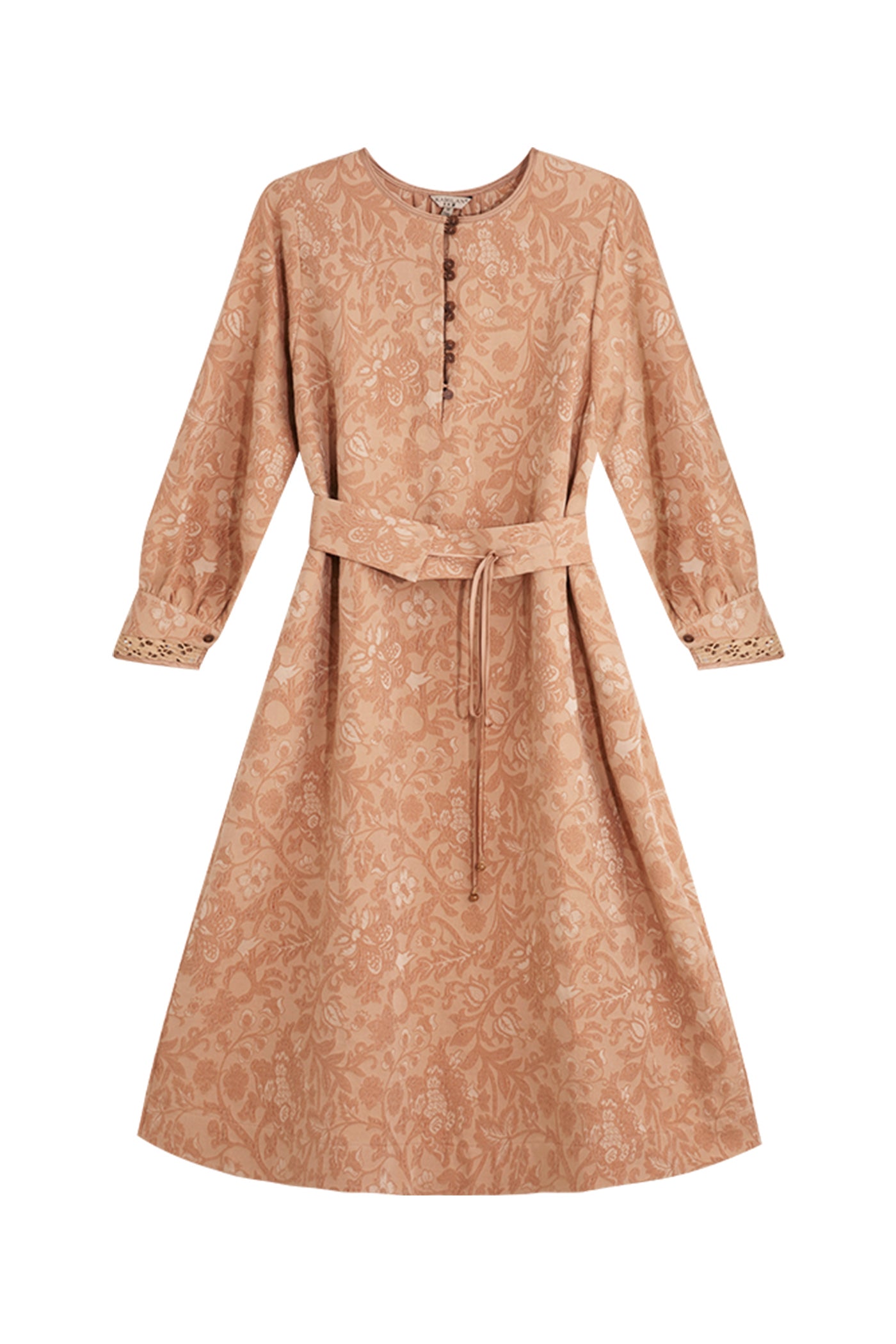 Kamilan Embroidered Jacquard Long-Sleeve Dress