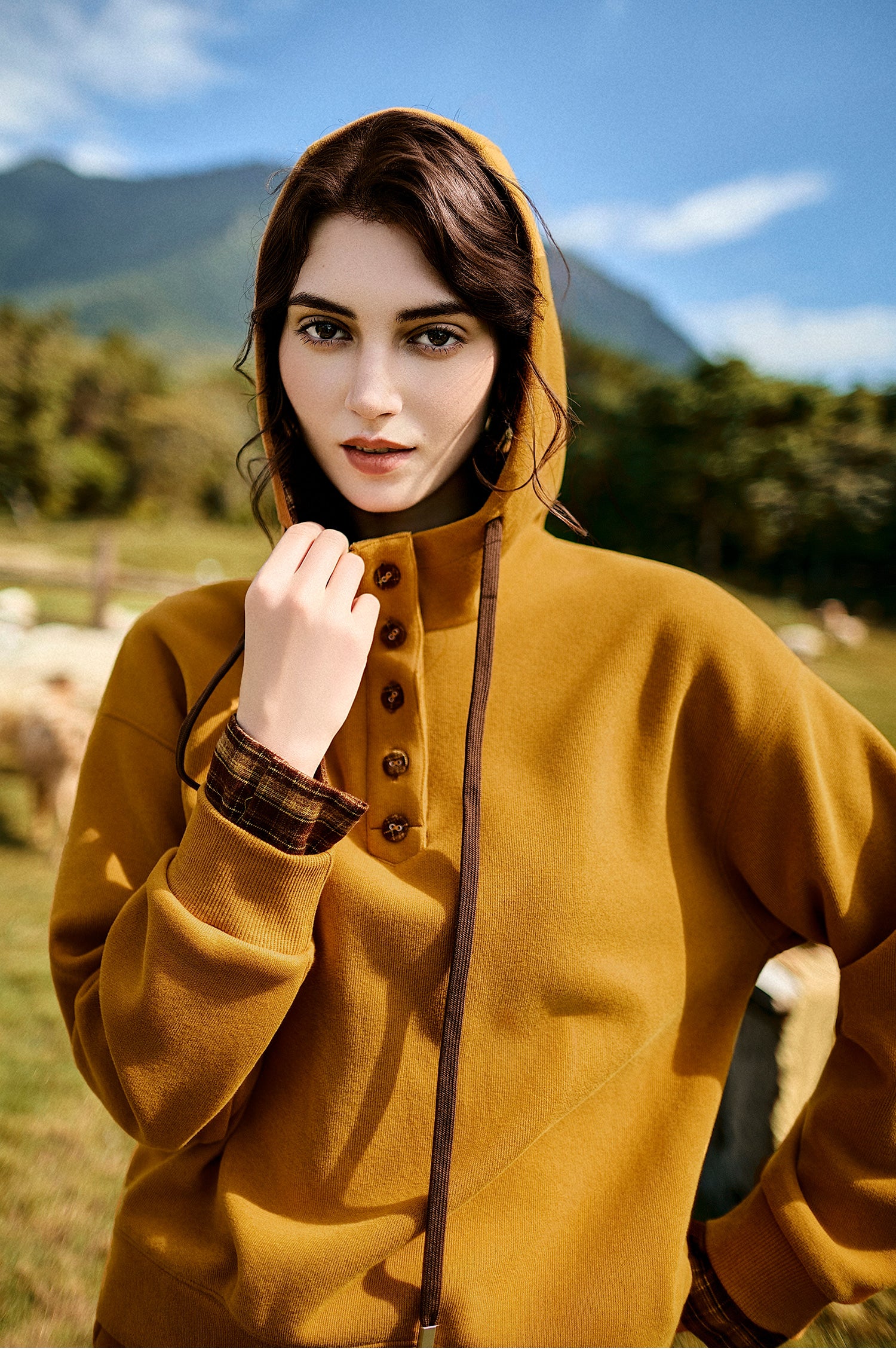 KAMILAN Casual suit women's 2025 autumn-winter new style hooded sweatshirt coat + casual pants and sports pants two-piece set