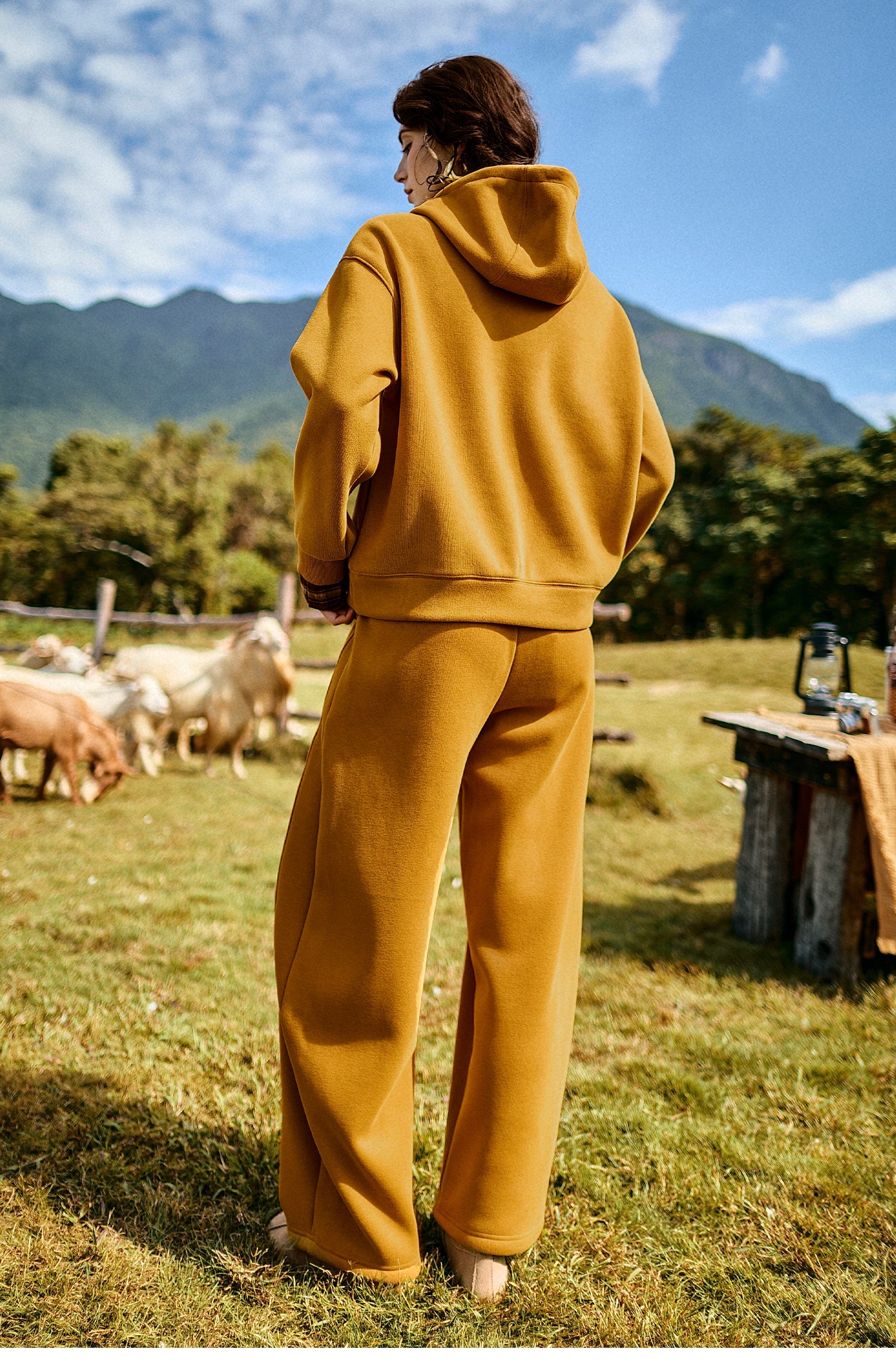 KAMILAN Casual suit women's 2025 autumn-winter new style hooded sweatshirt coat + casual pants and sports pants two-piece set