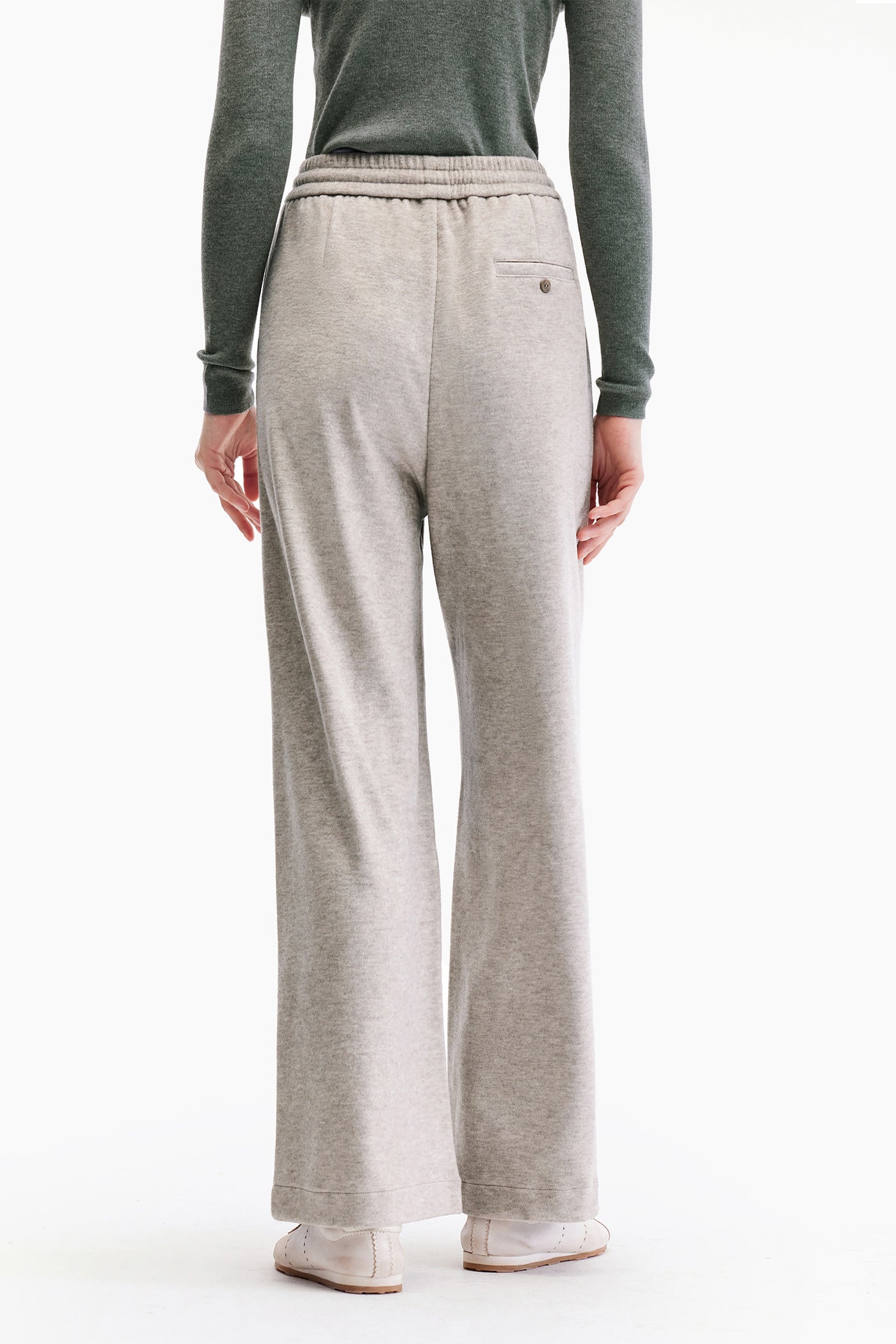 KAMILAN Women's High-Waist Wide-Leg Pants – 2025 Winter Loose Straight-Leg Trousers with Draped Floor-Length Fit
