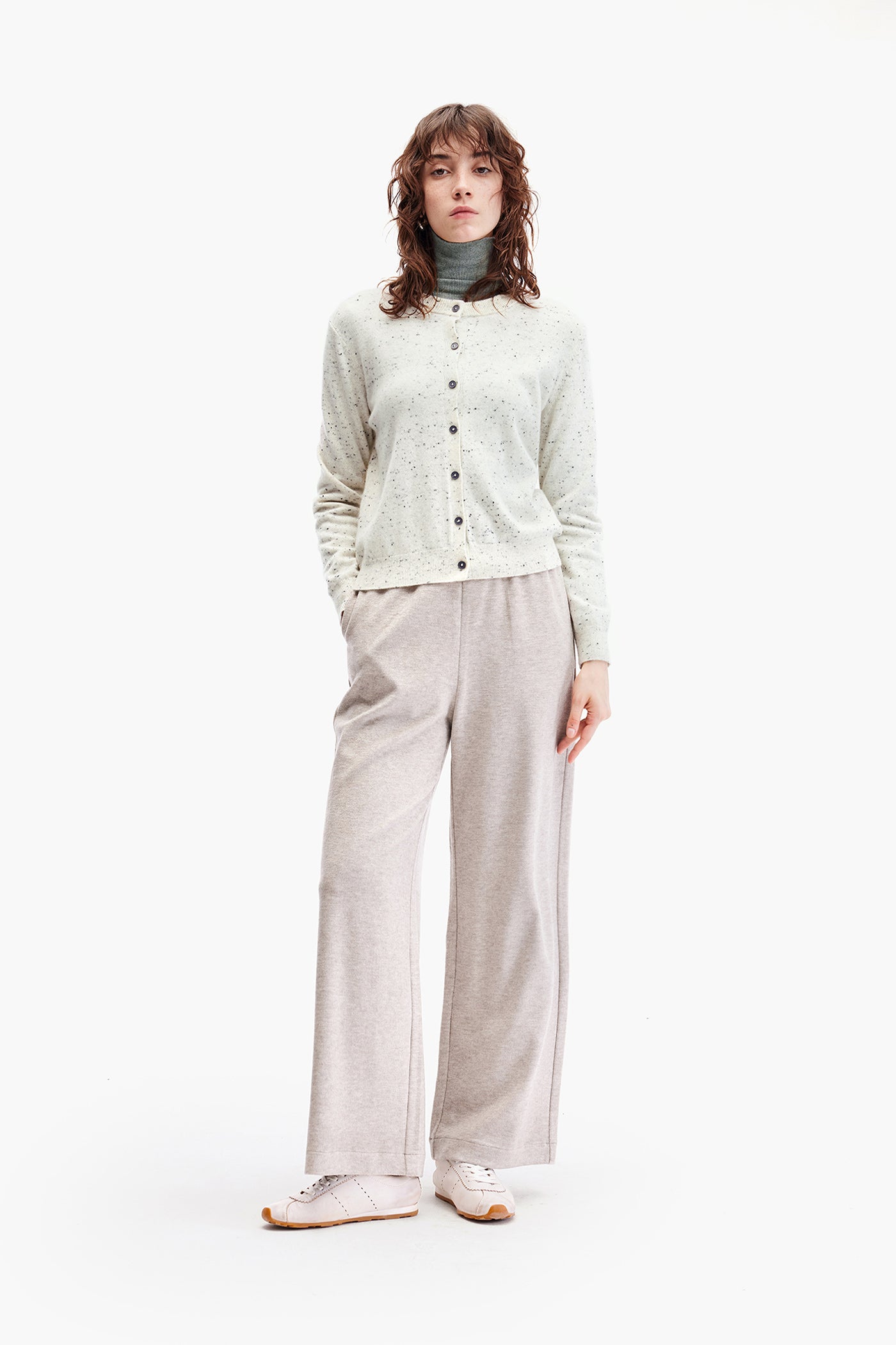 KAMILAN Women's High-Waist Wide-Leg Pants – 2025 Winter Loose Straight-Leg Trousers with Draped Floor-Length Fit