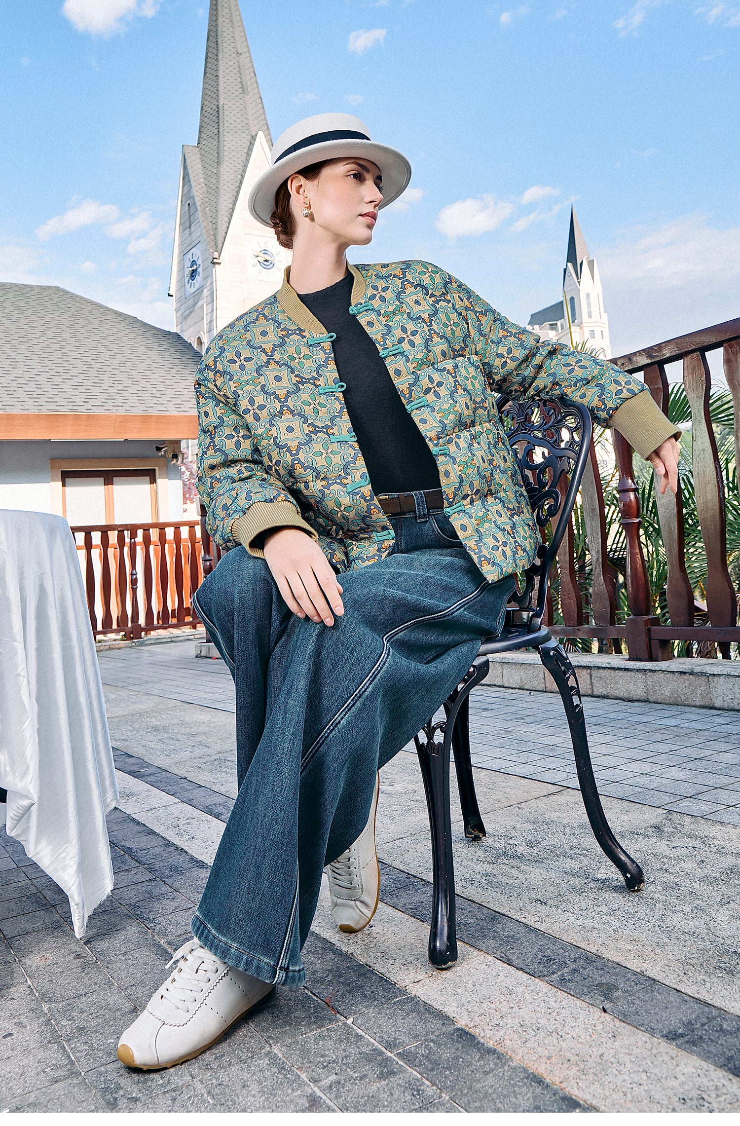 KAMILAN Washed high-waisted denim pants for women, 2025 new style, fleece-lined wide-leg pants, winter straight-leg loose pants, with belt included