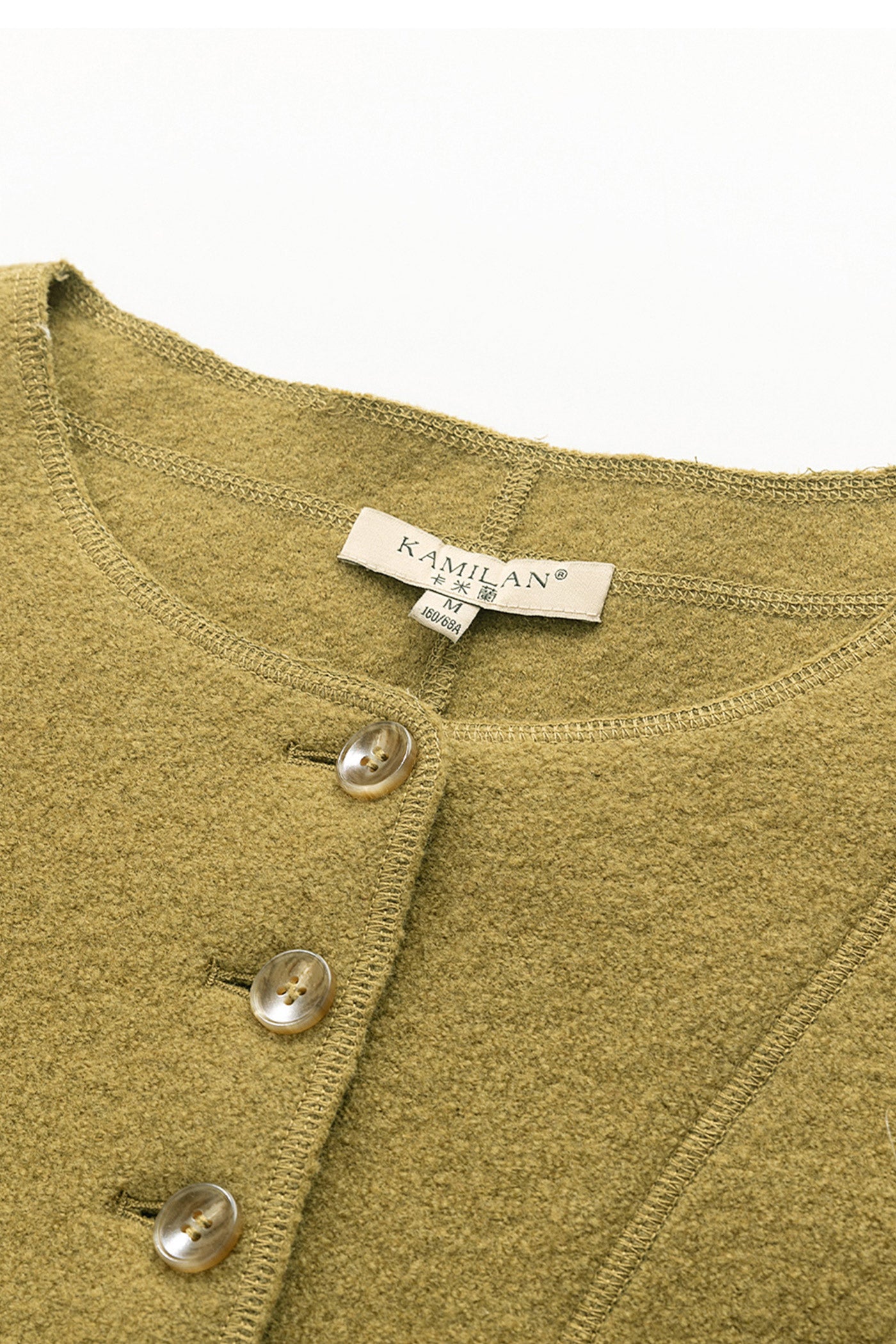 KAMILAN Temperament Short Wool Coat for Women 2025 Autumn New Collection Splicing Double sided Woolen Coat
