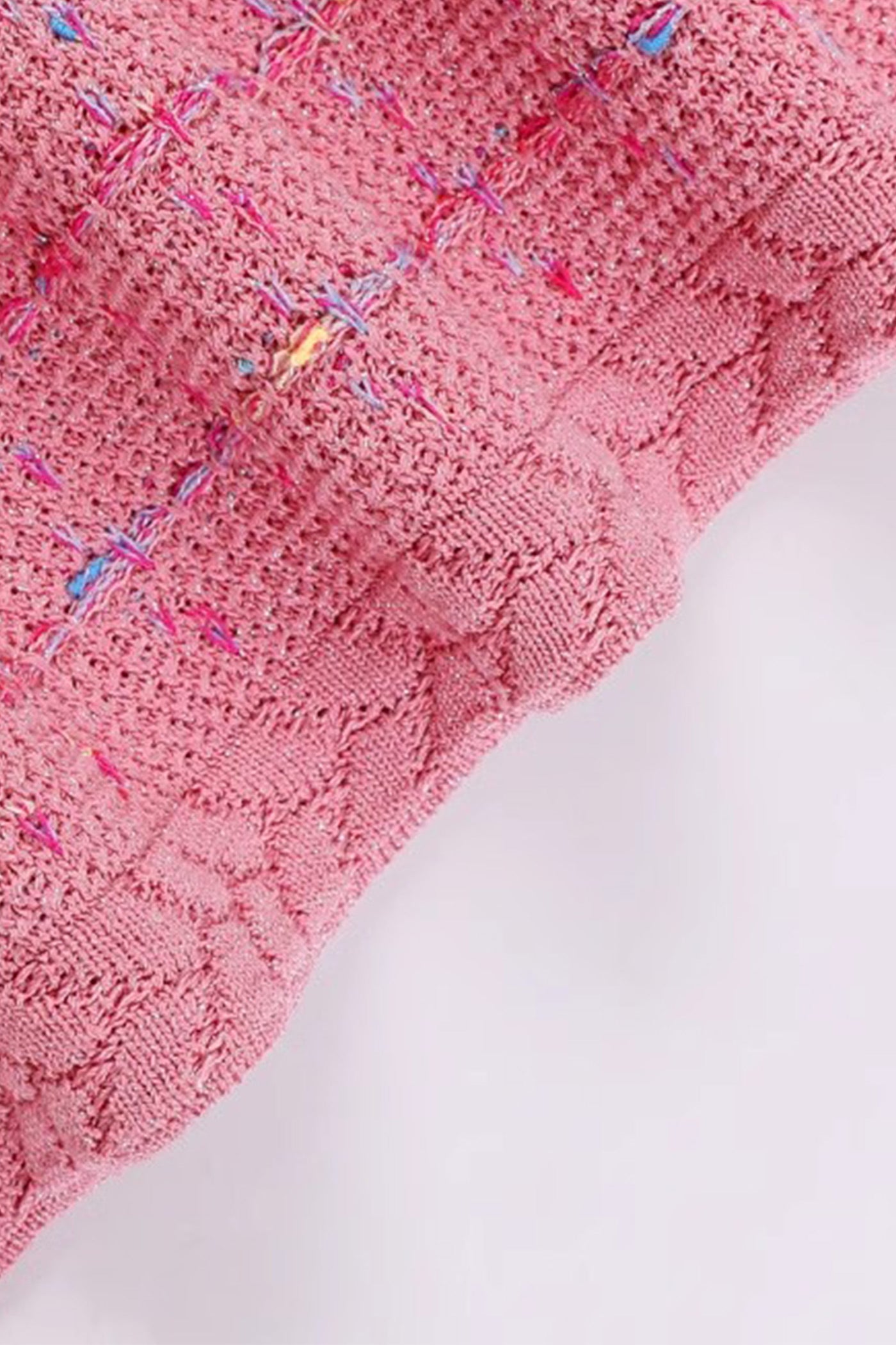 KAMILAN French Chic Tweed-Inspired Skirt – 2025 Autumn New Women's Pink High-Waist A-Line Mini Skirt