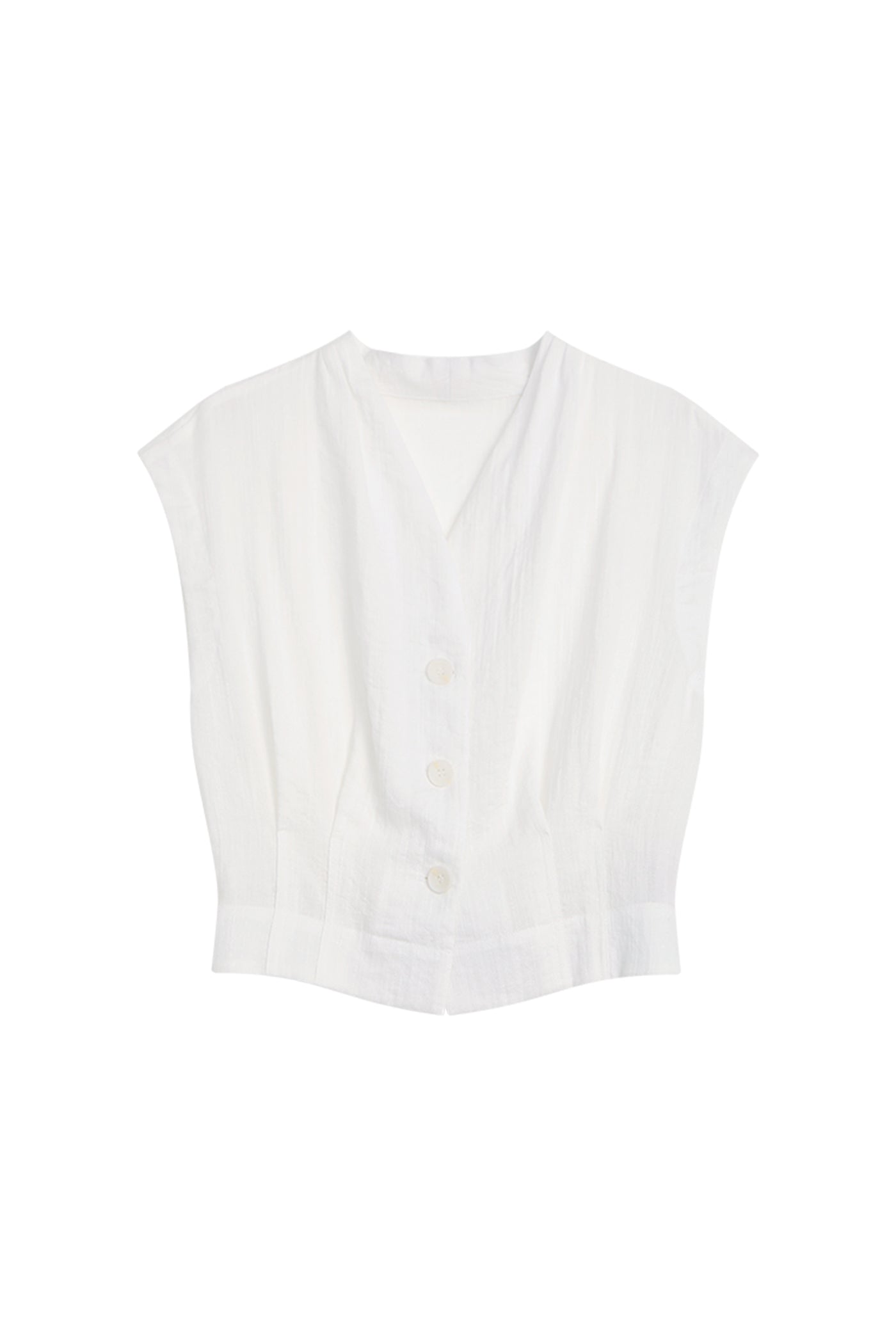 KAMILAN Sleeveless Linen Shirt Blouse in Relaxed Summer Silhouette