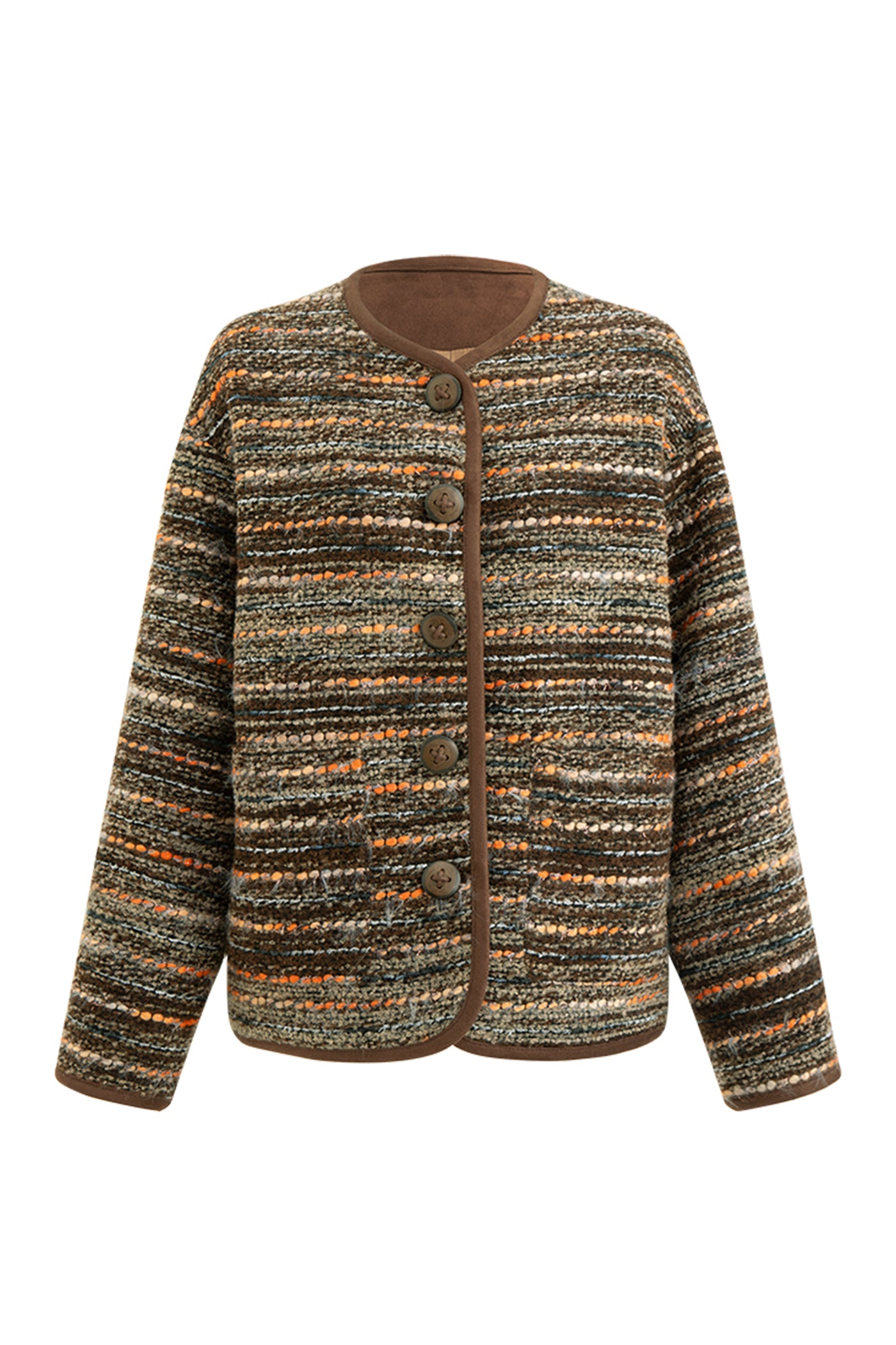 fashion tweed coat women's autumn and winter new style loose small fragrance coat jacket